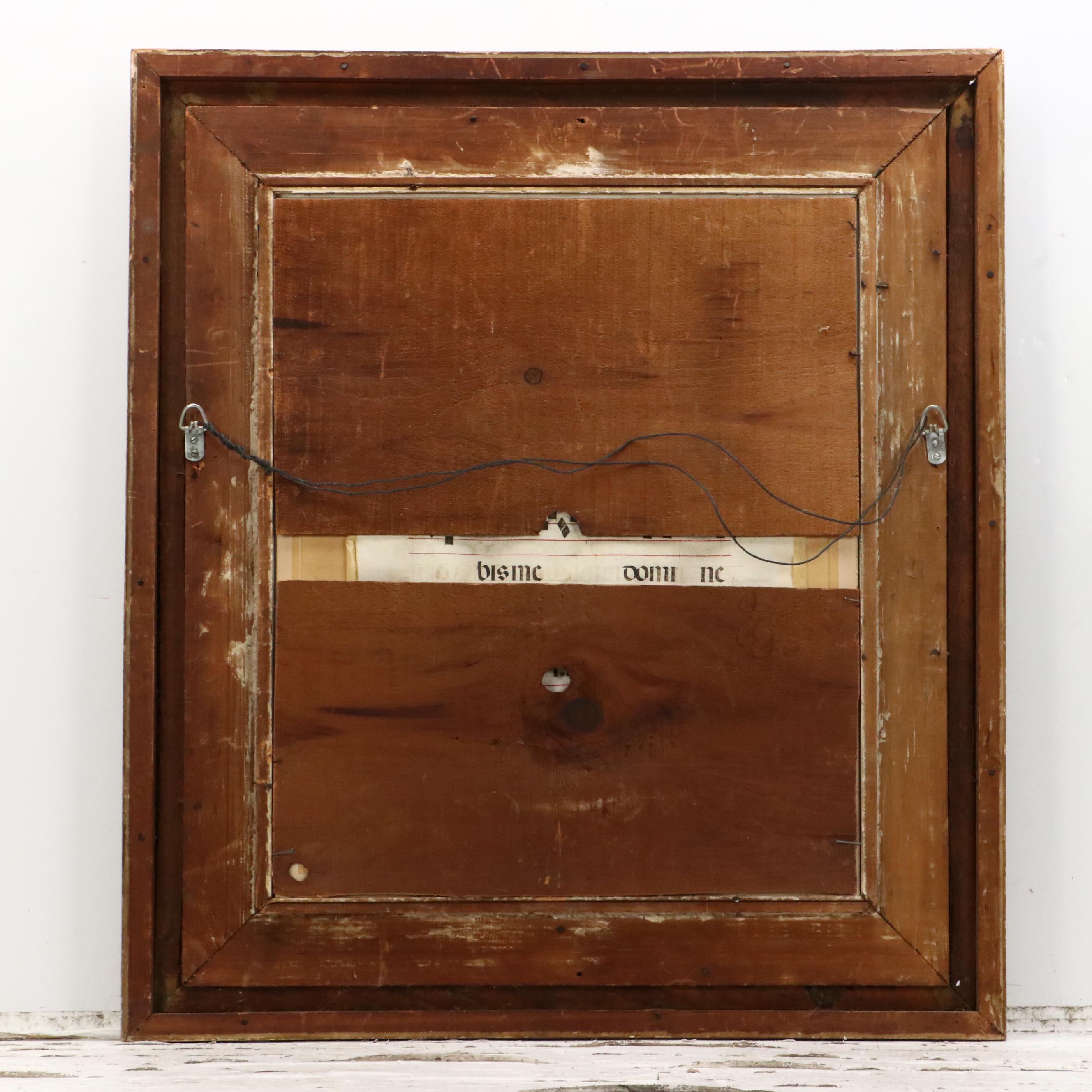 Latin Antiphonal Manuscript Leaf on Animal Vellum, 18th Century or Earlier