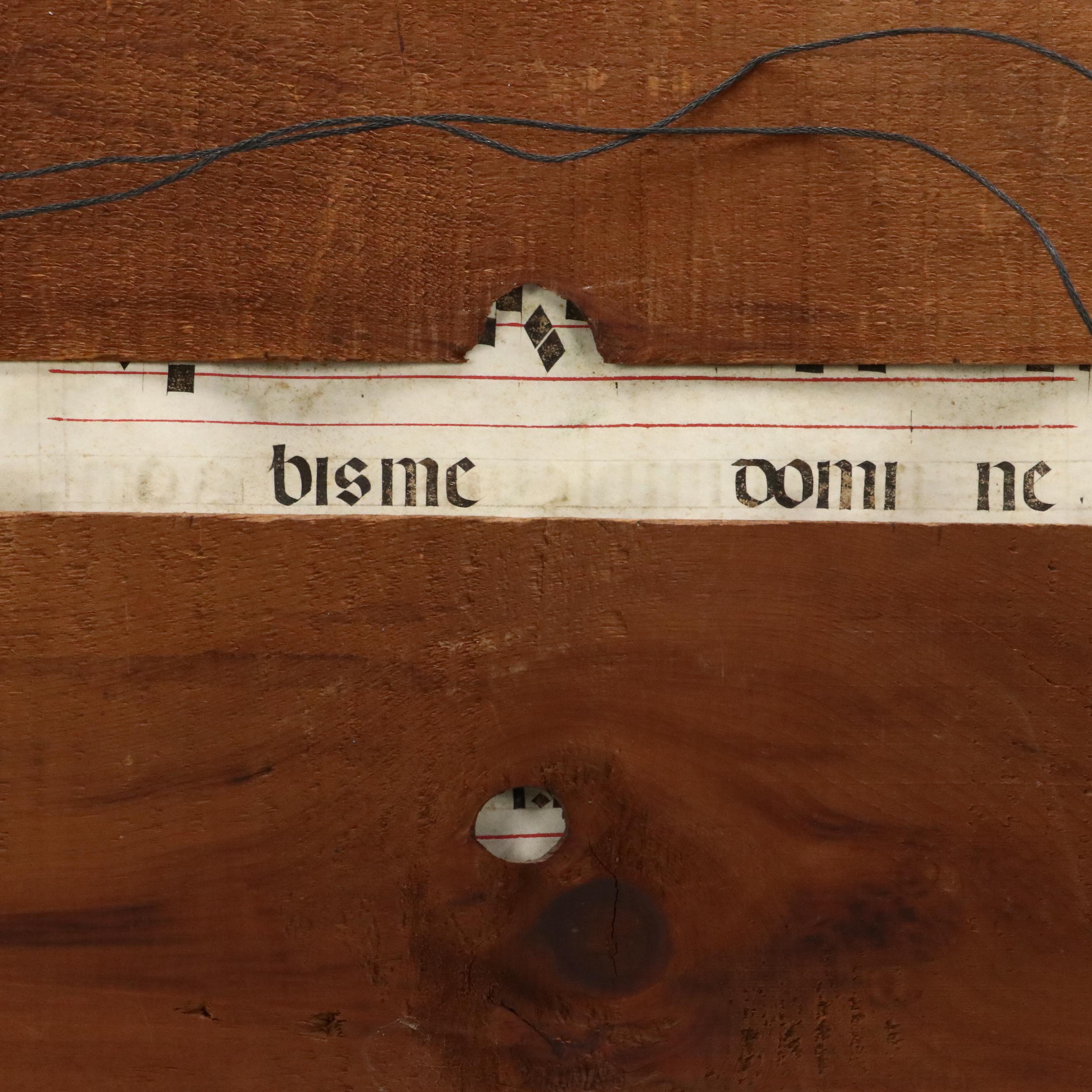 Latin Antiphonal Manuscript Leaf on Animal Vellum, 18th Century or Earlier