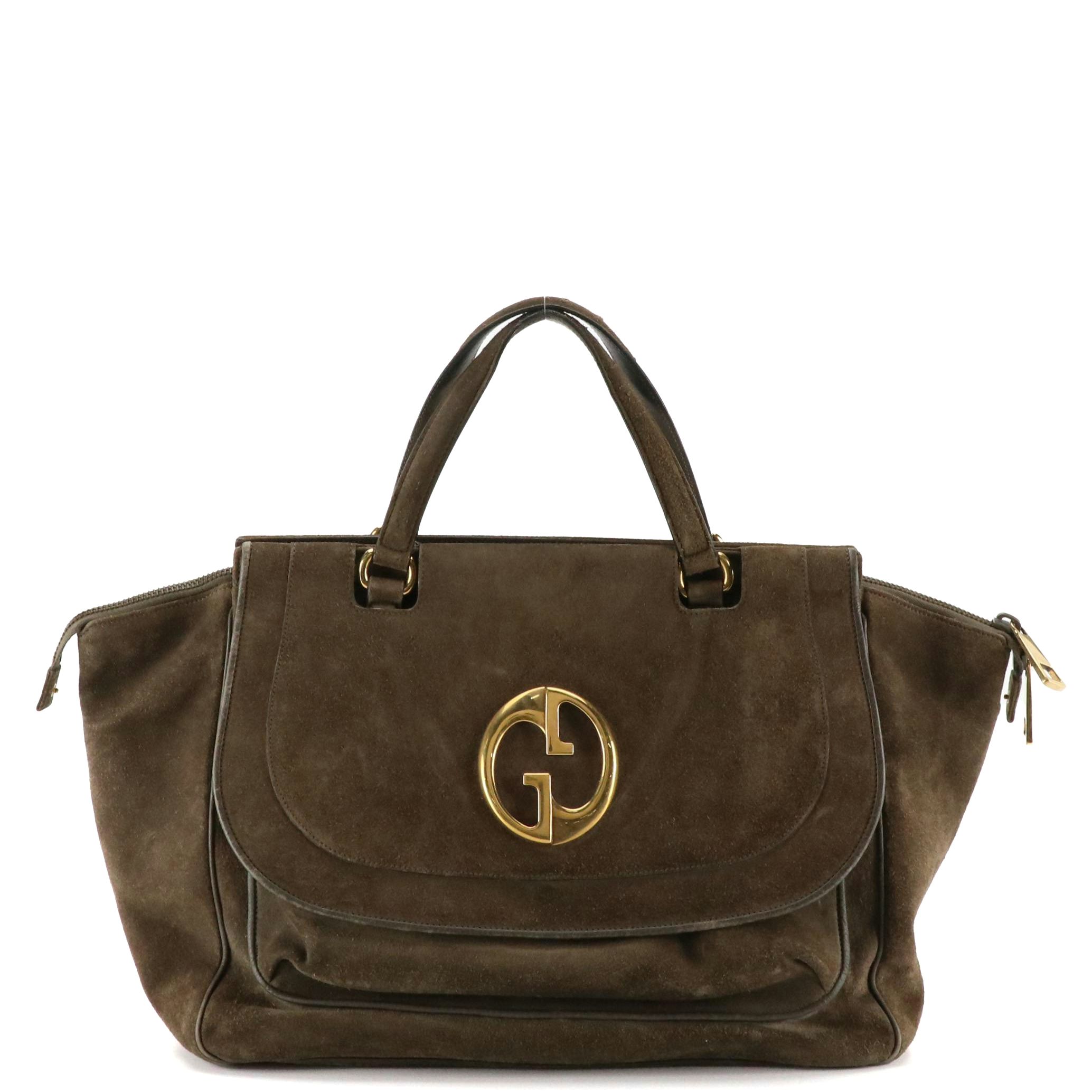 Gucci 1973 Medium Tote Bag in Suede