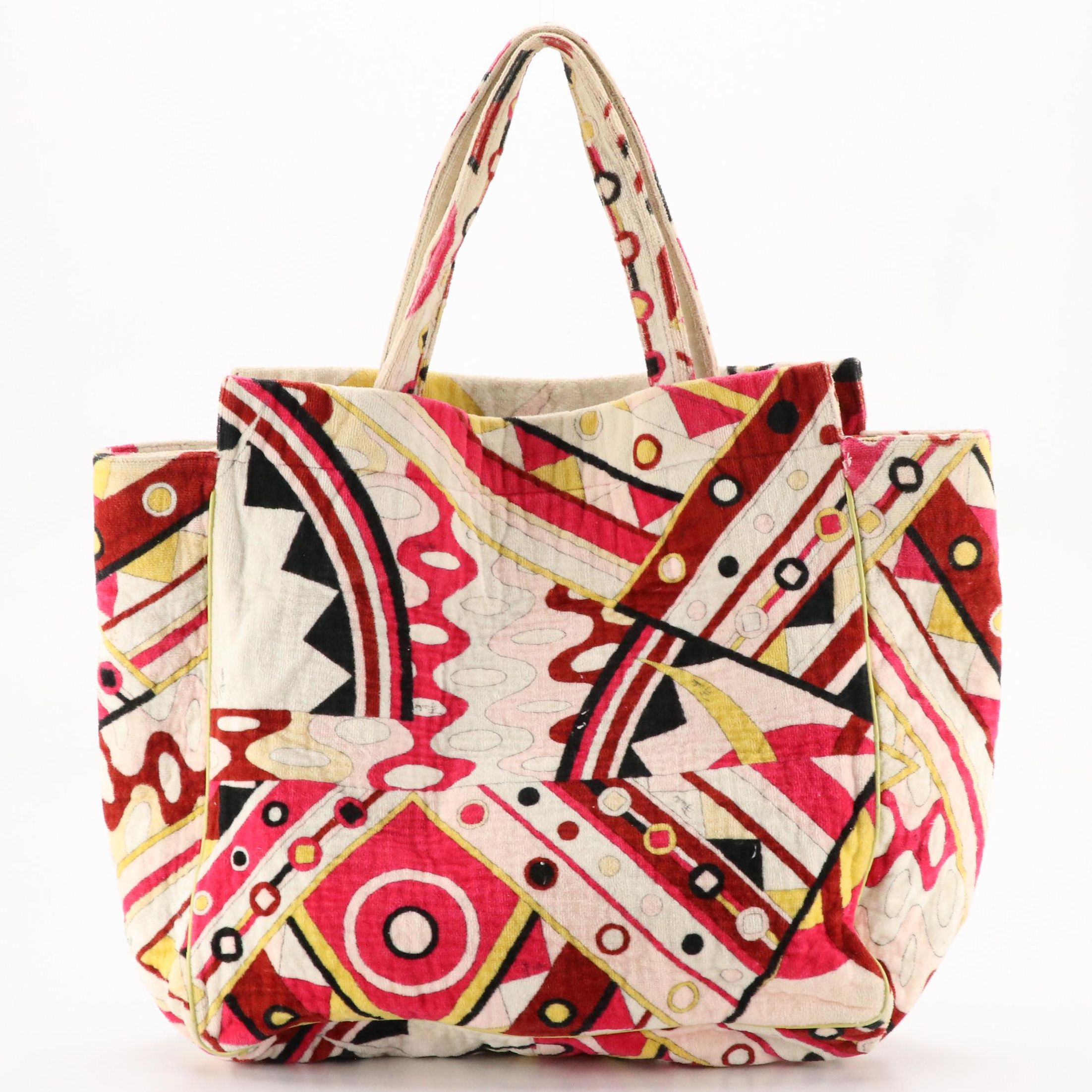 Emilio Pucci Printed Terry Cloth Towel Tote