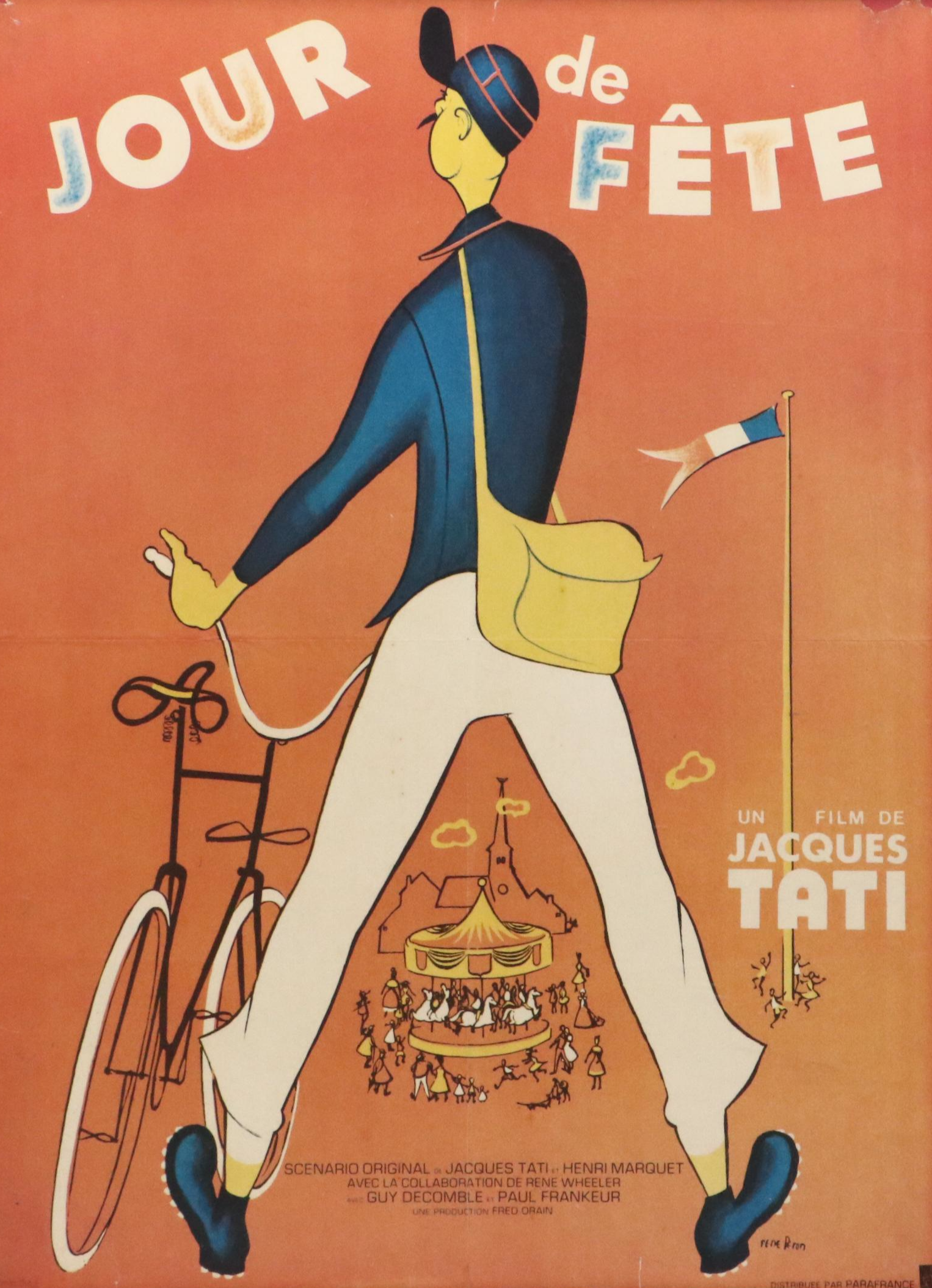 "Jour de Fête" French Film Poster Designed by René Péron