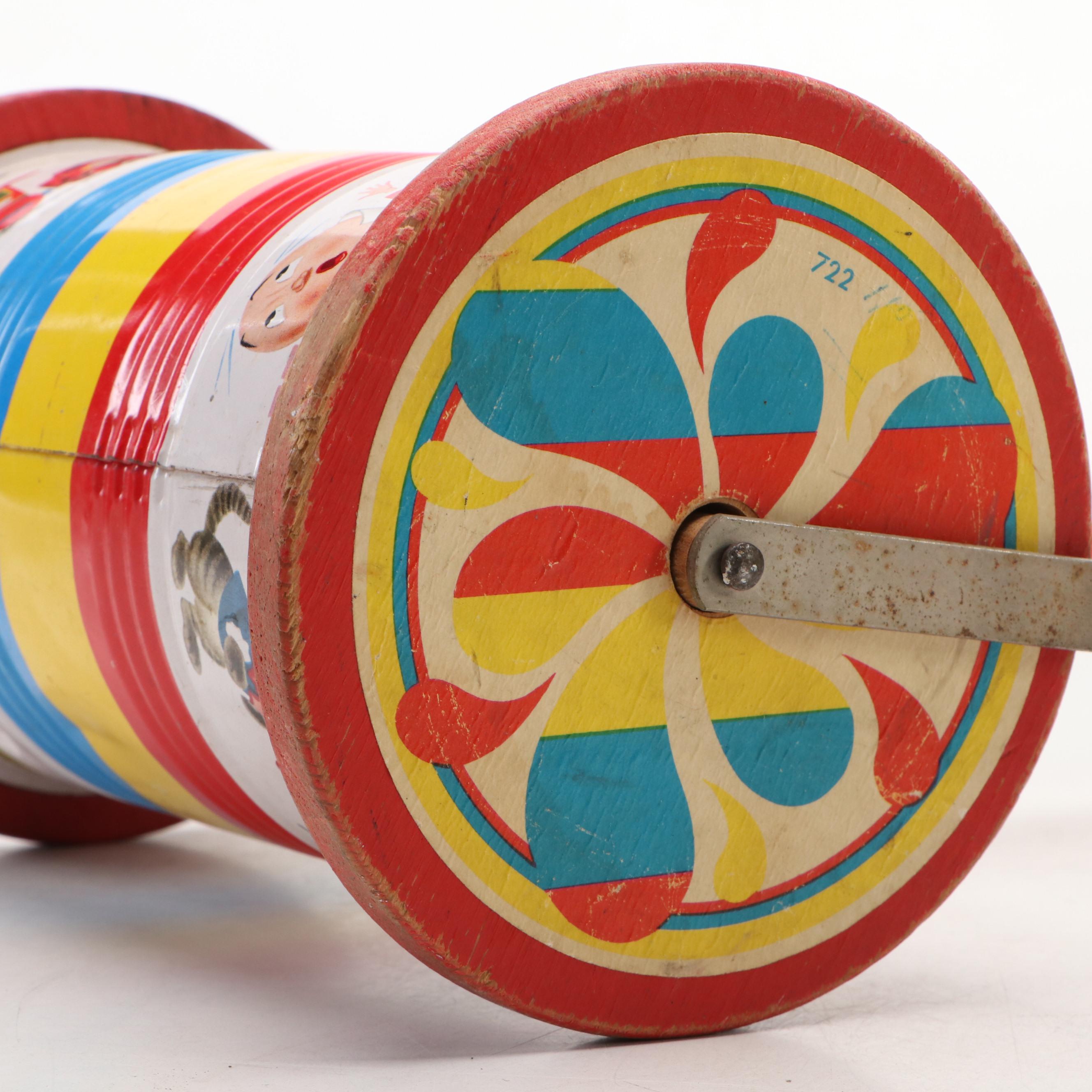 Fisher-Price Musical Push Chime and the Cackling Hen Pull Toys, Mid-20th Century