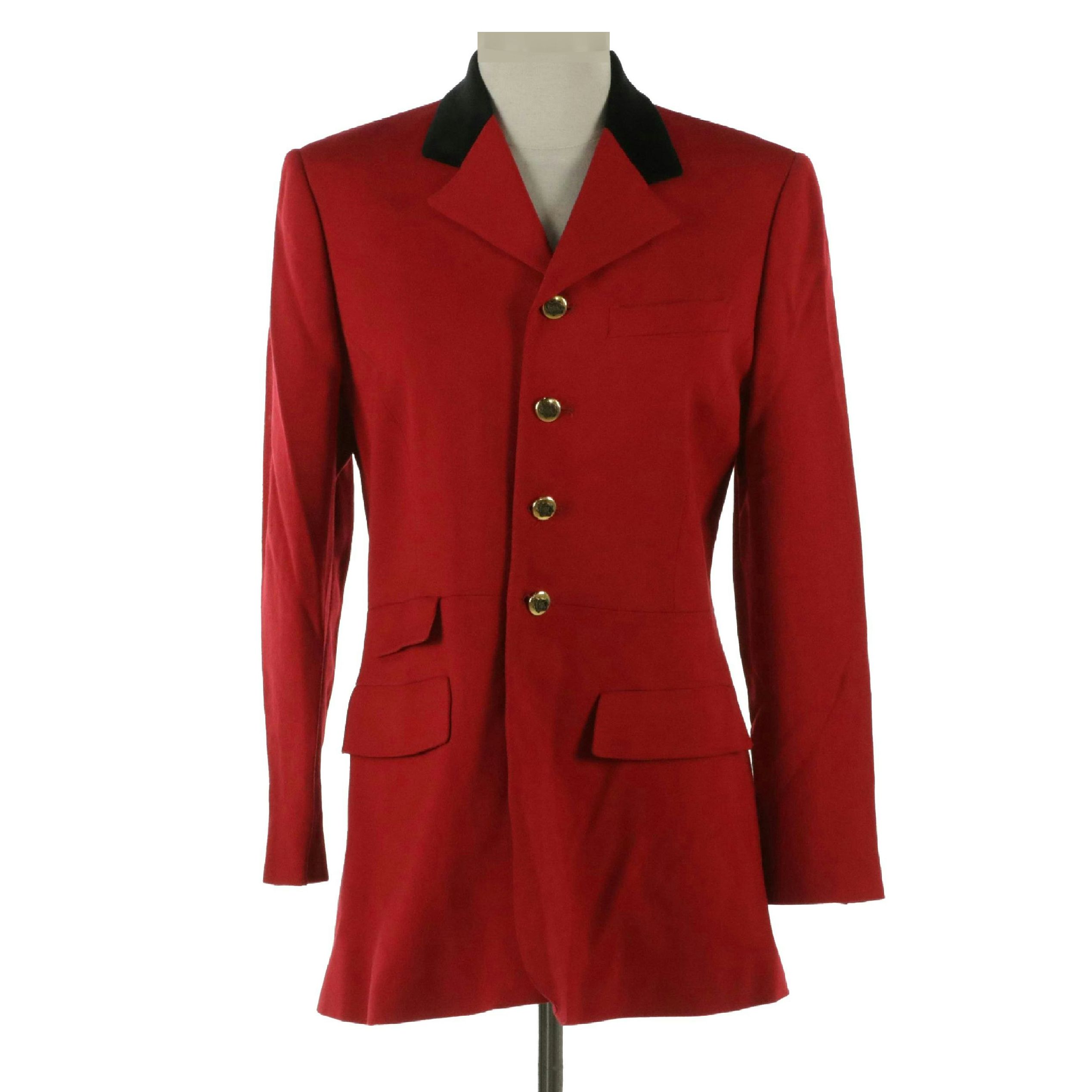 Lauren Ralph Lauren Purple Label Red Wool Equestrian Riding Blazer