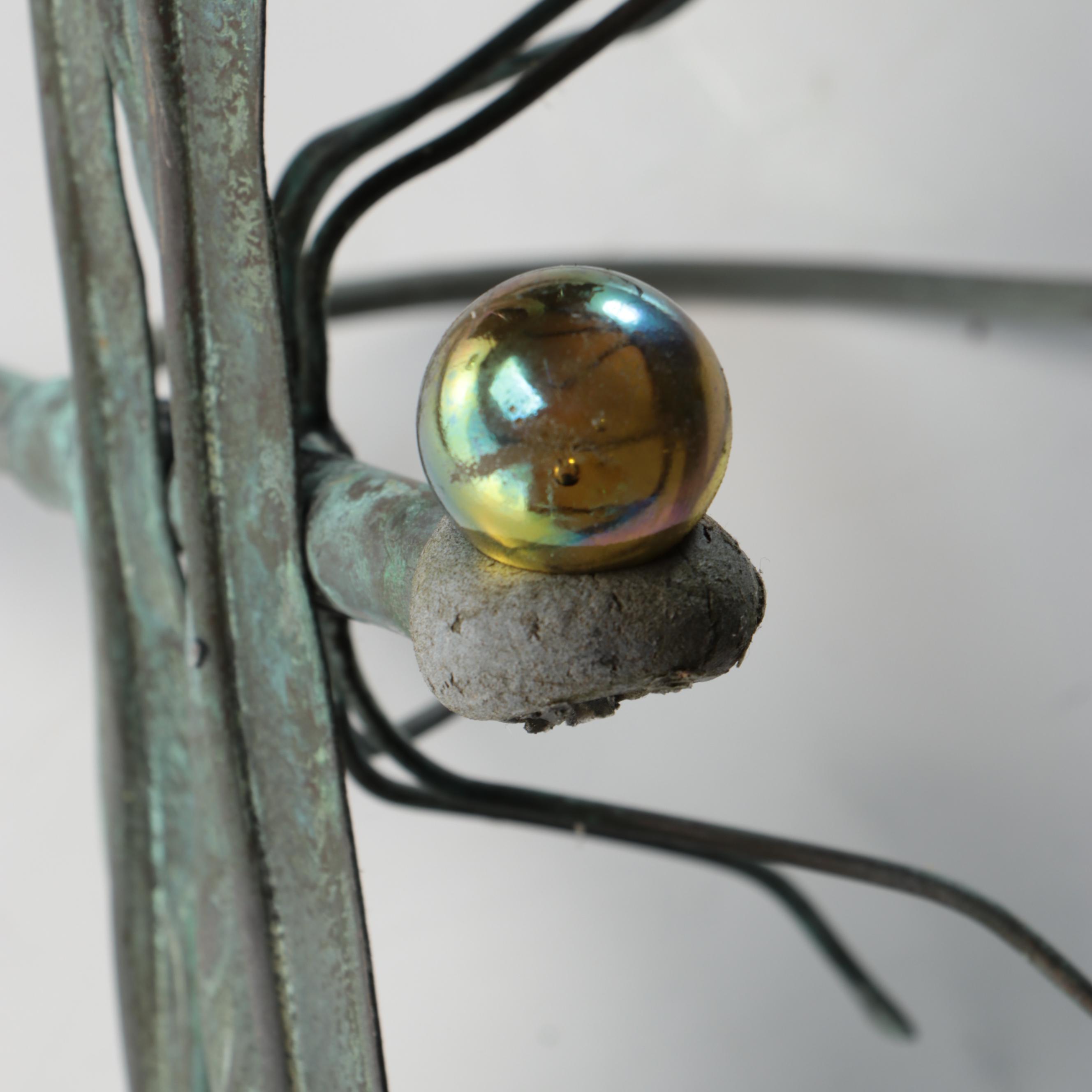 Fish Wind Vane and Dragonfly Metal Garden Poles