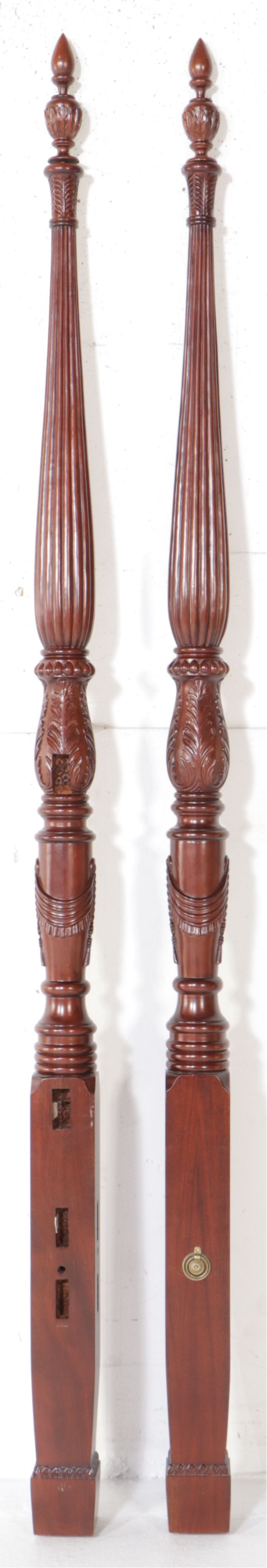 Federal Style Cherry Four-Poster Queen Size Bed, Mid to Late 20th Century