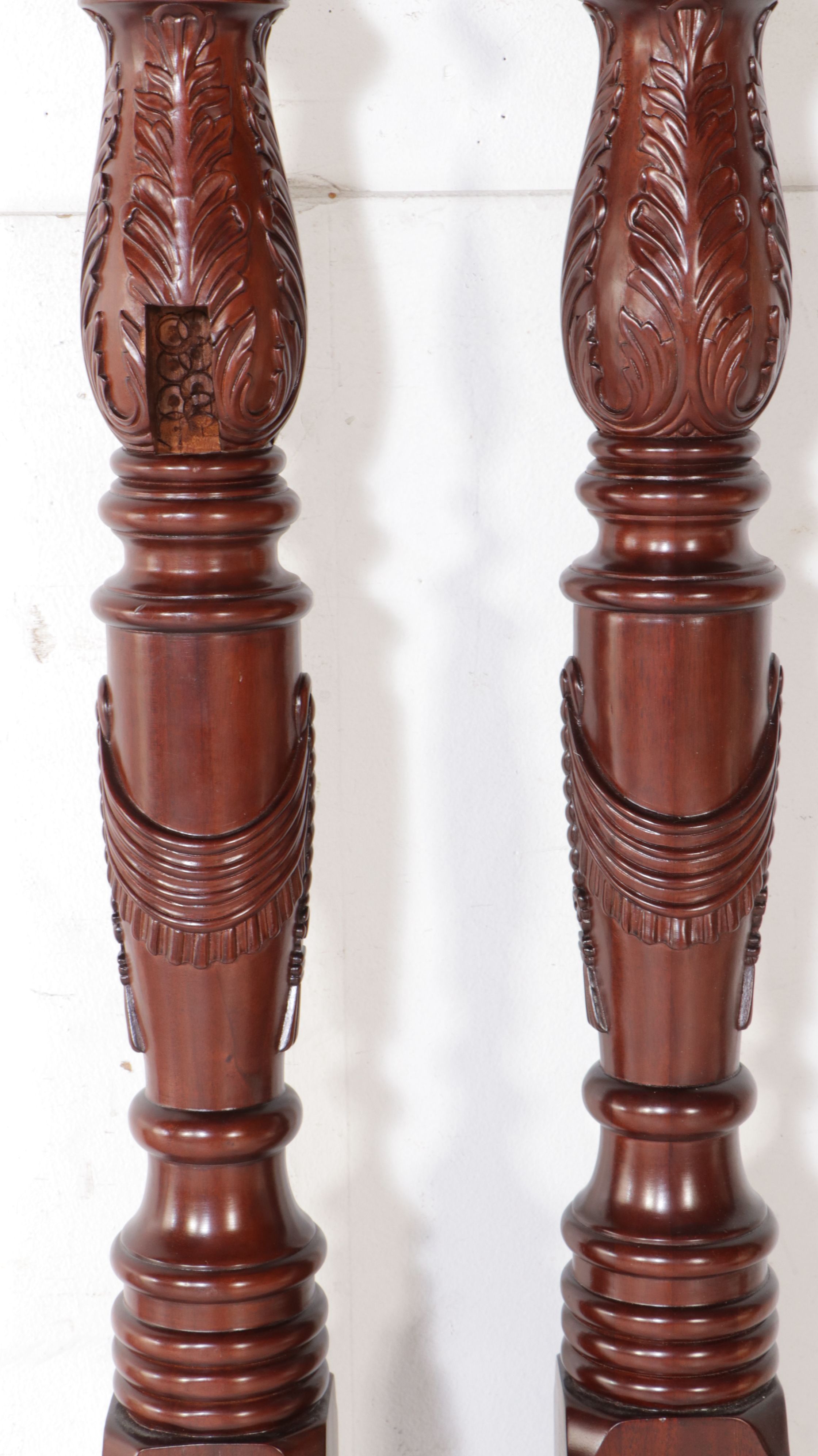 Federal Style Cherry Four-Poster Queen Size Bed, Mid to Late 20th Century