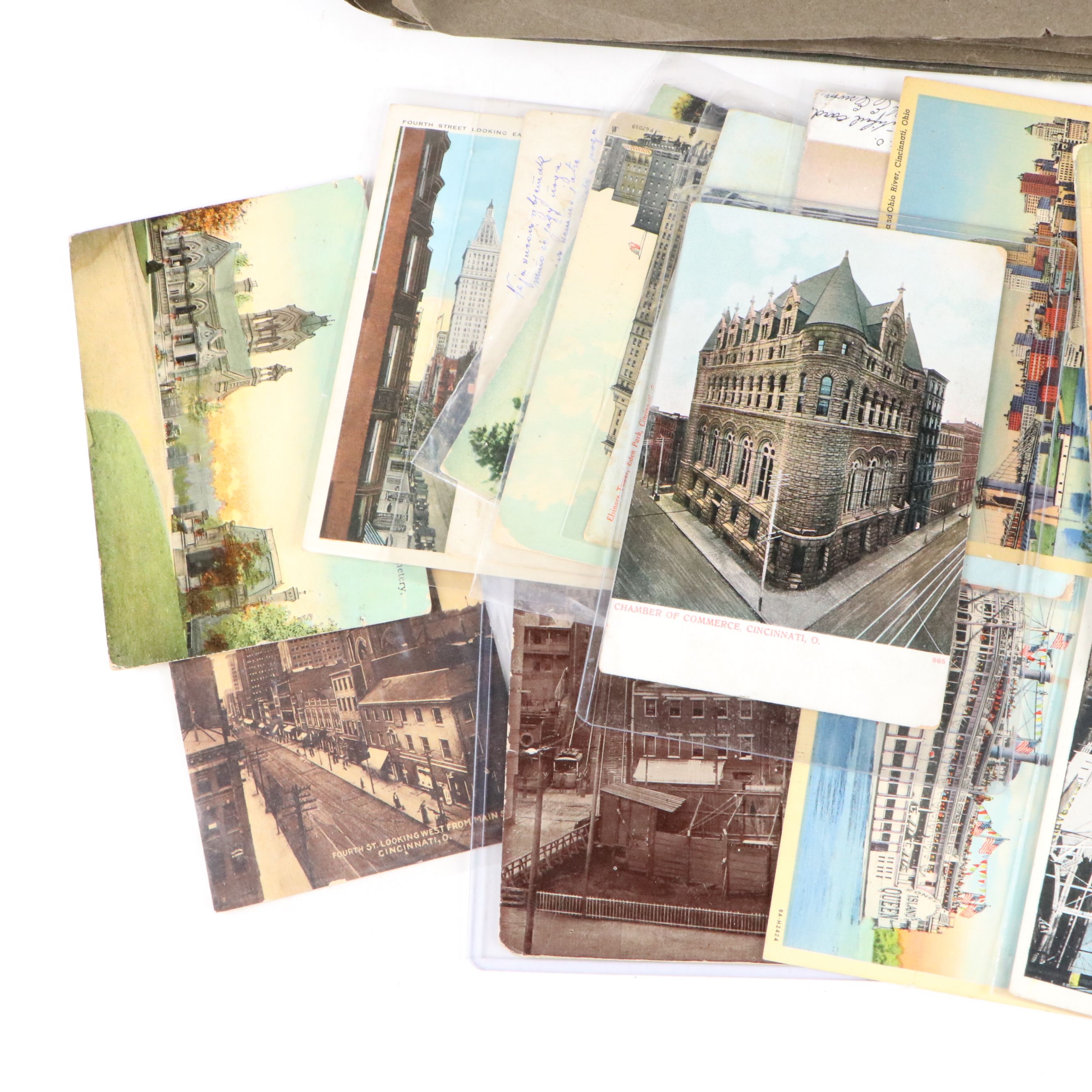 Cincinnati with Other Souvenir Postcards, Early to Mid-20th Century