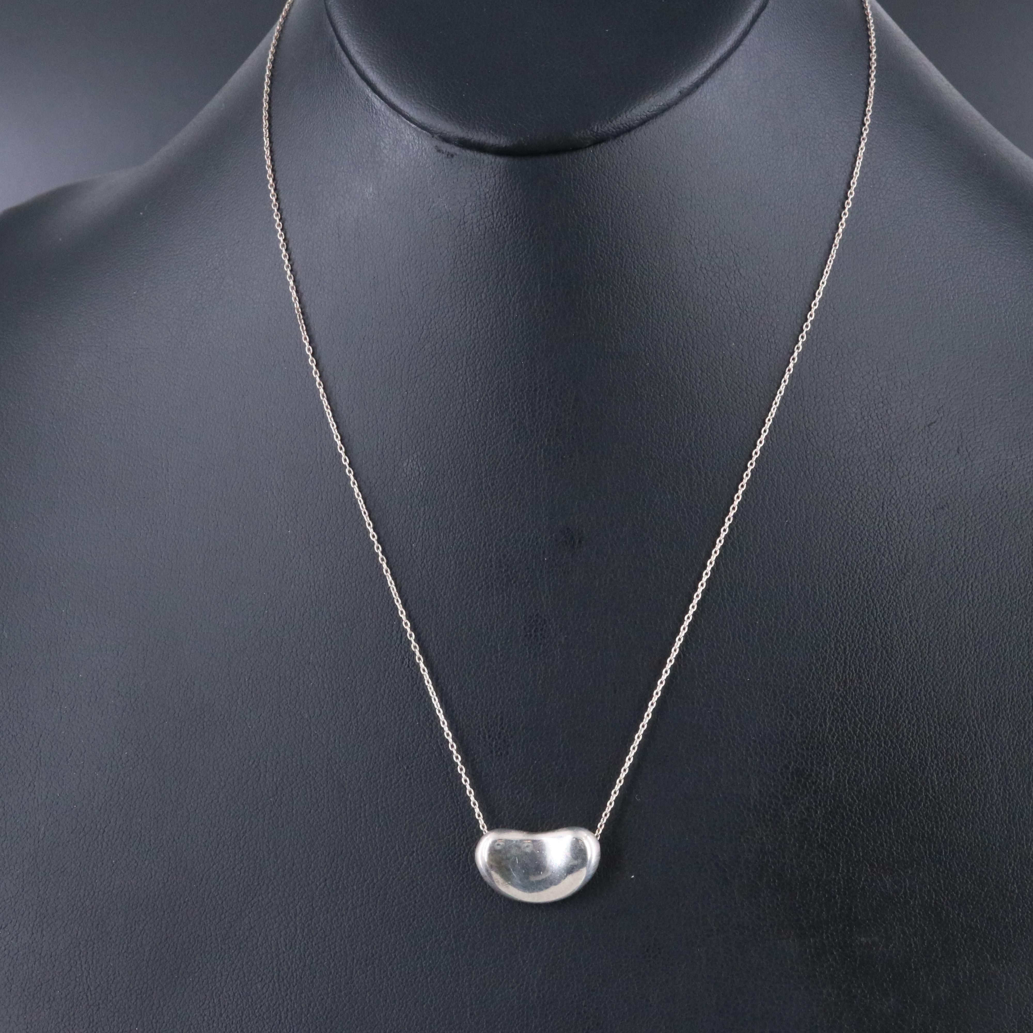 Elsa Peretti for Tiffany & Co. Bean Design Sterling Necklace