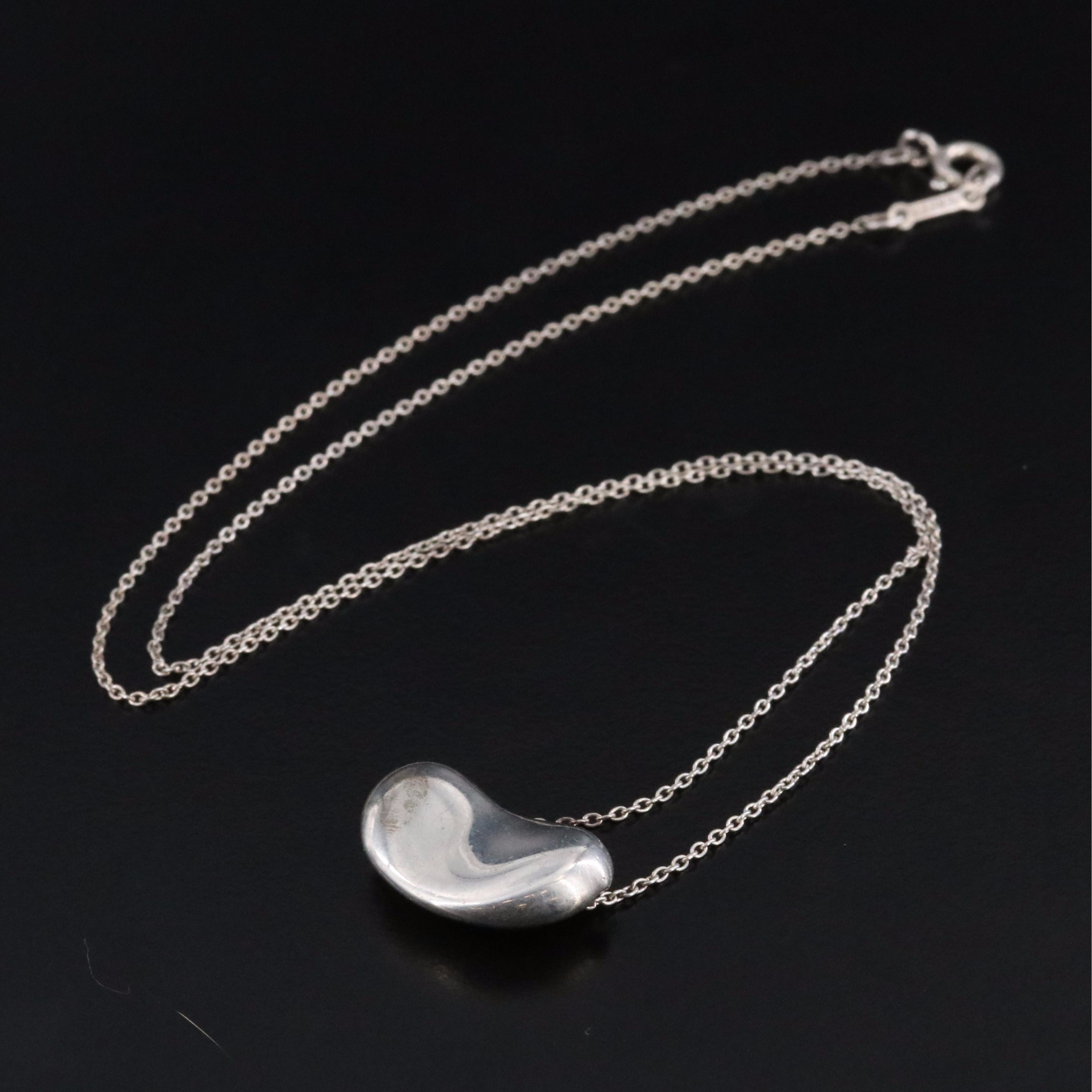 Elsa Peretti for Tiffany & Co. Bean Design Sterling Necklace