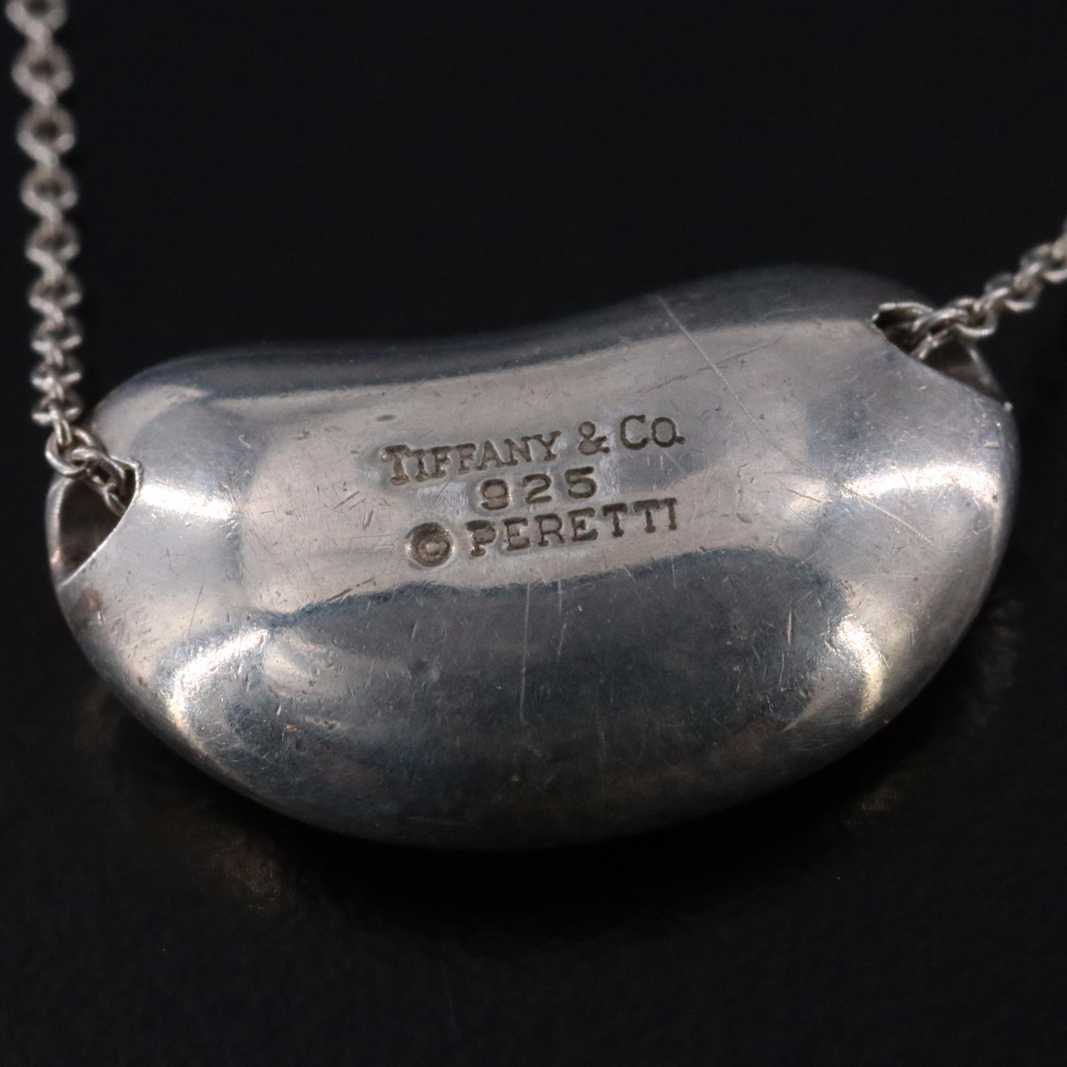 Elsa Peretti for Tiffany & Co. Bean Design Sterling Necklace
