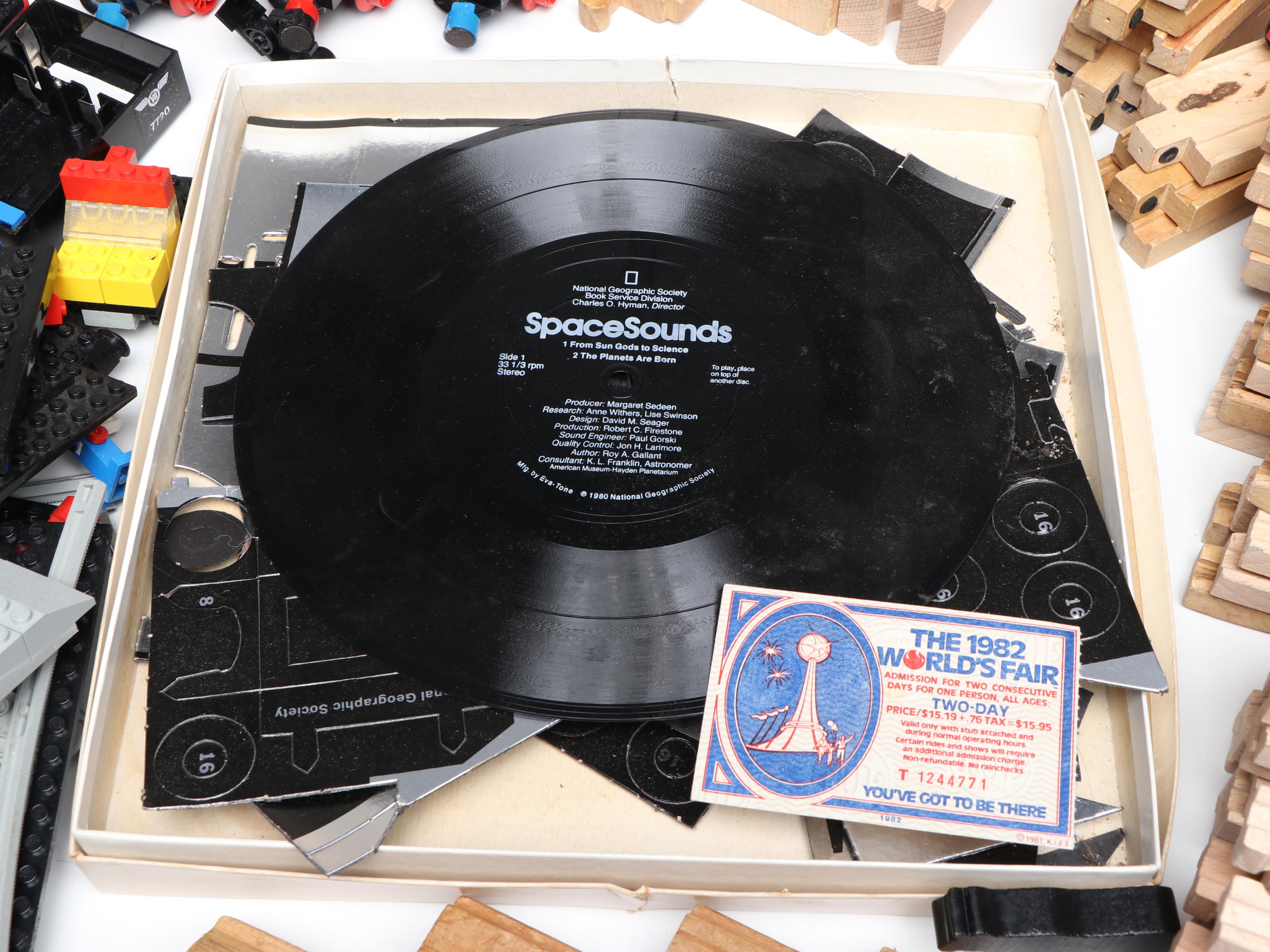 Wood and Plastic Toy Train Sets with National Geographic Our Universe Space Kit