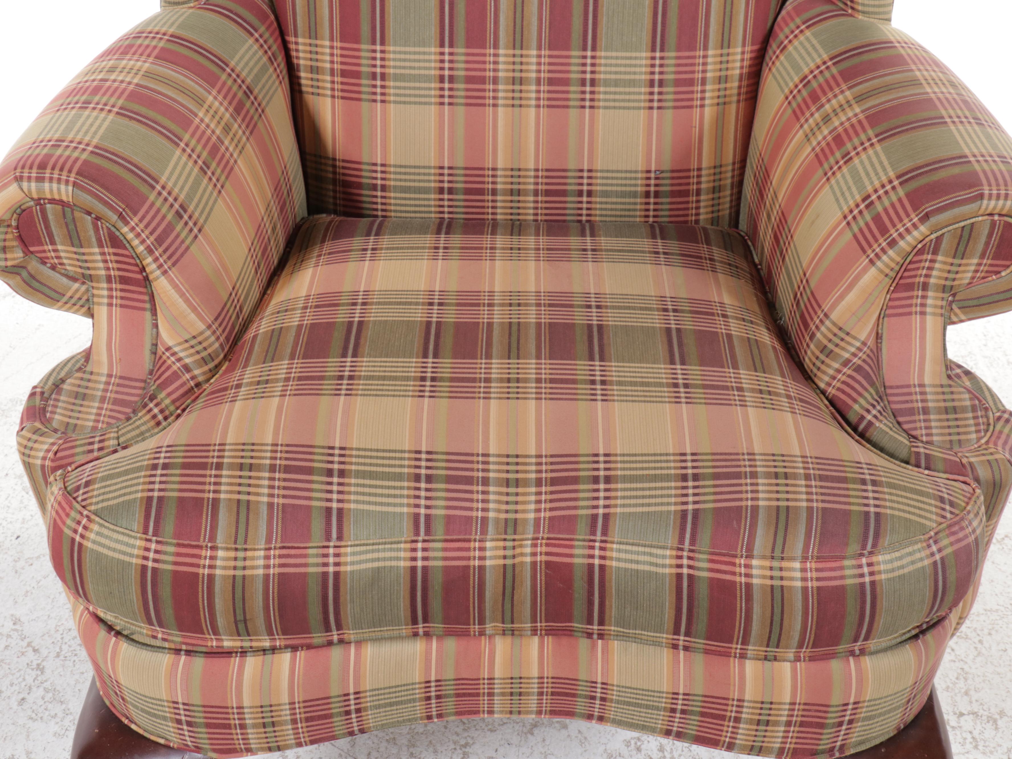 Huntington House Chippendale Style Paw Foot Wingback Chair