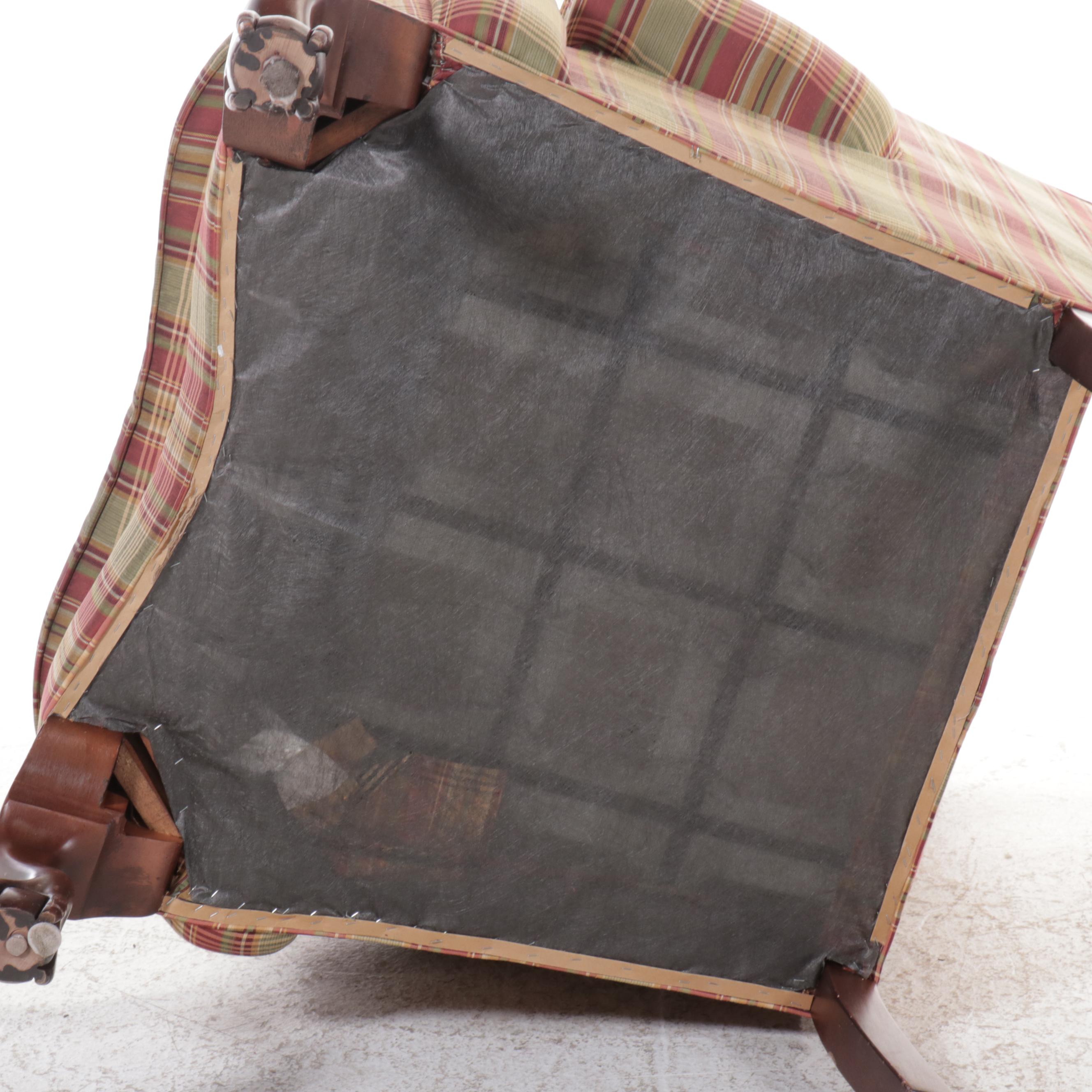 Huntington House Chippendale Style Paw Foot Wingback Chair