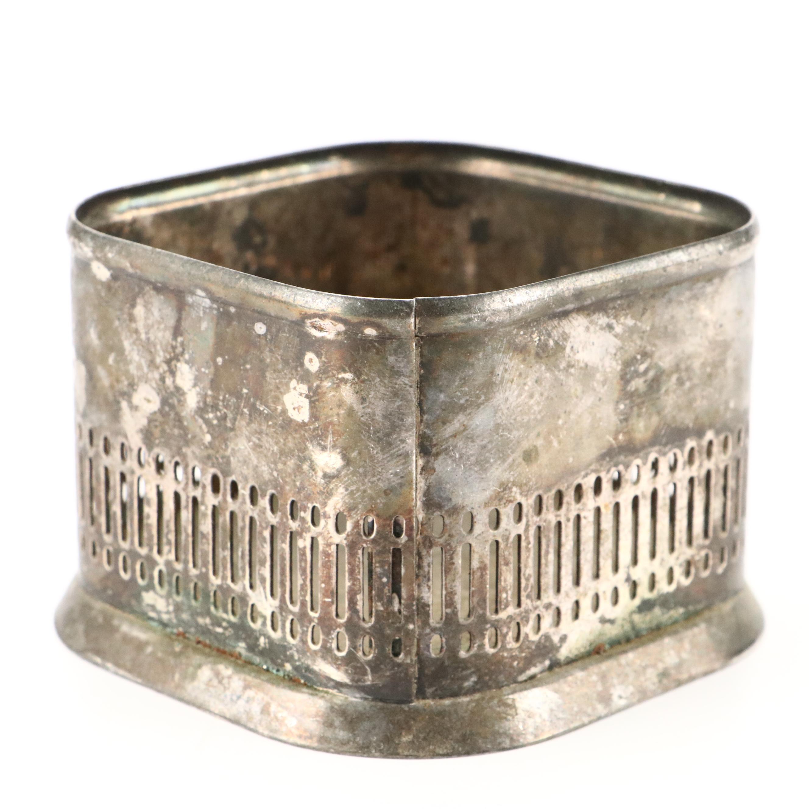 Towle for Jack Daniel's Silver Plate Bottle Holder with Other Serveware