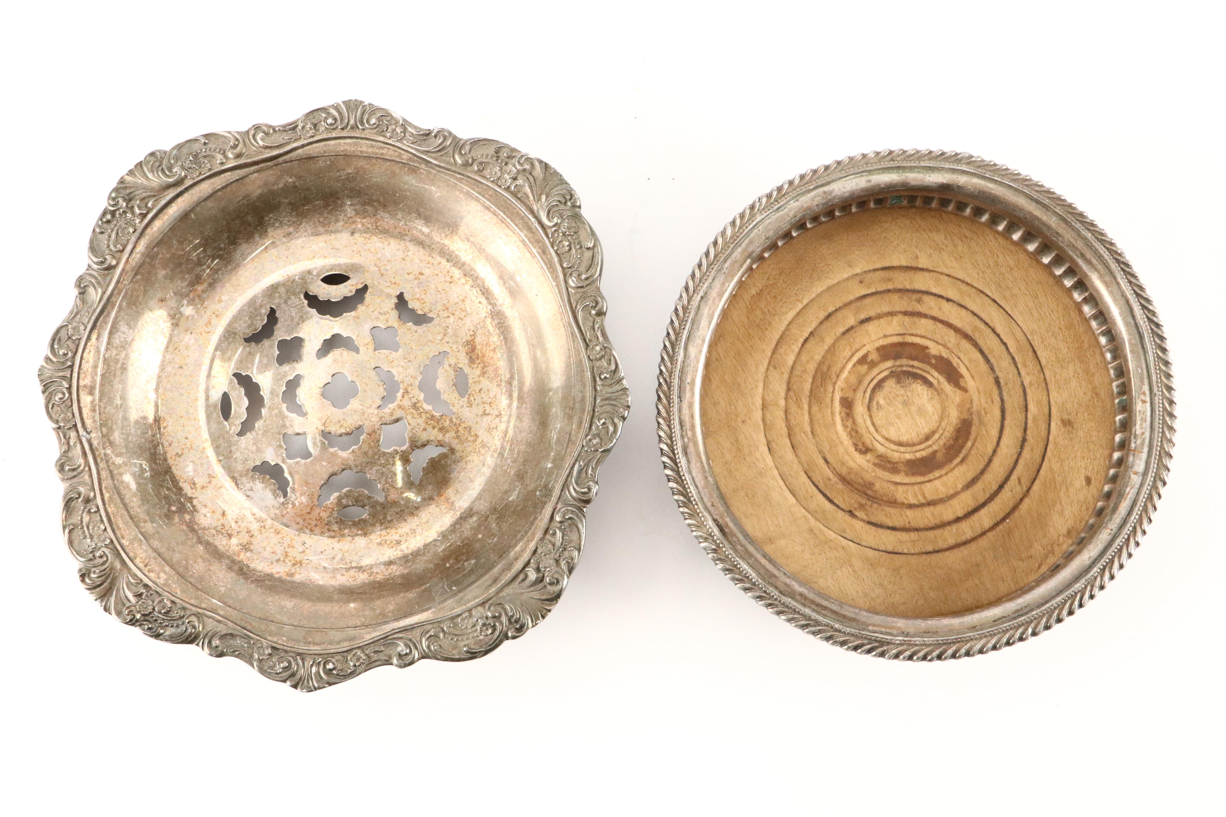 Towle for Jack Daniel's Silver Plate Bottle Holder with Other Serveware