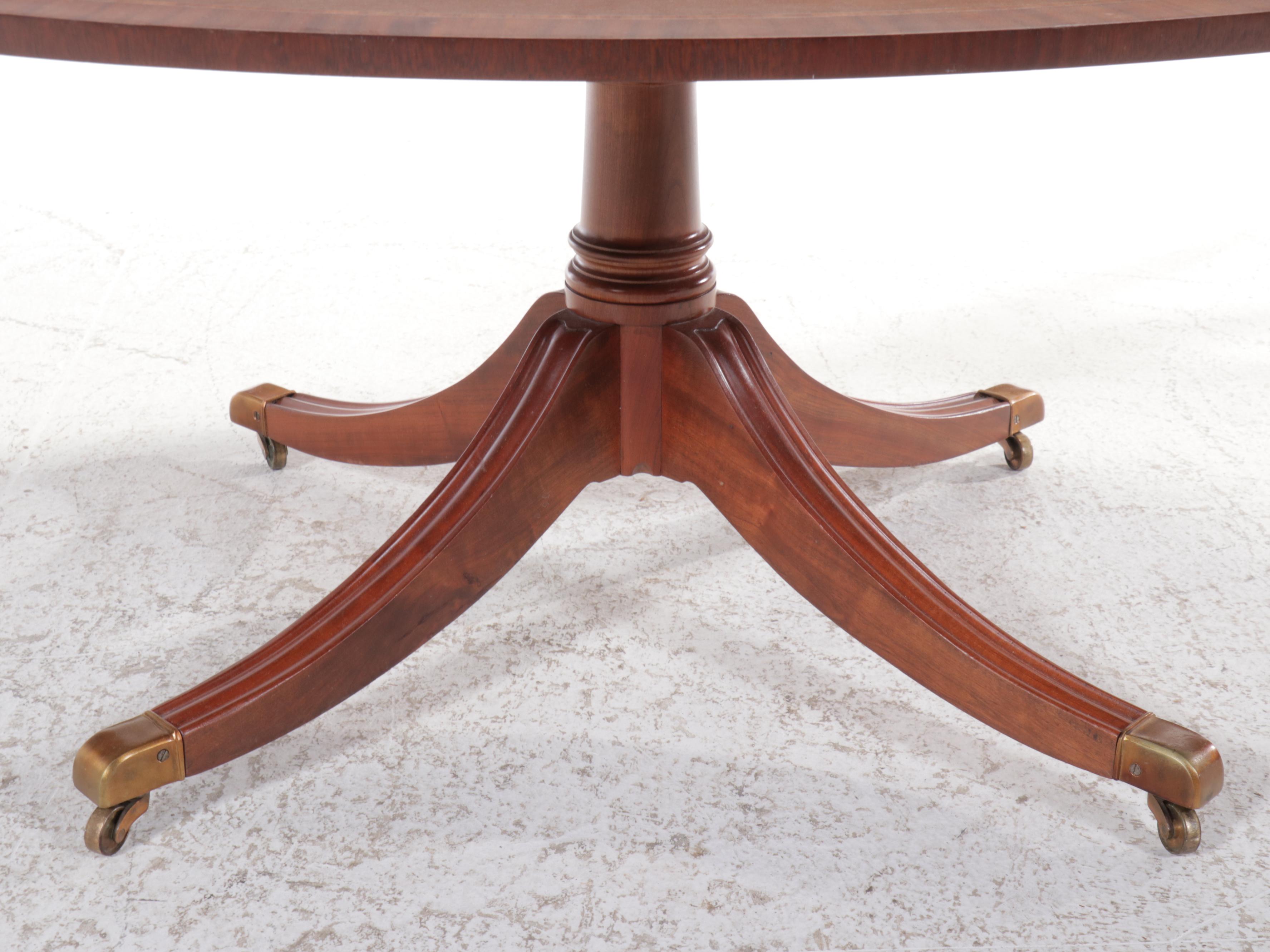 Arthur Brett & Sons for Bradford Regency Style Inlaid Walnut Coffee Table