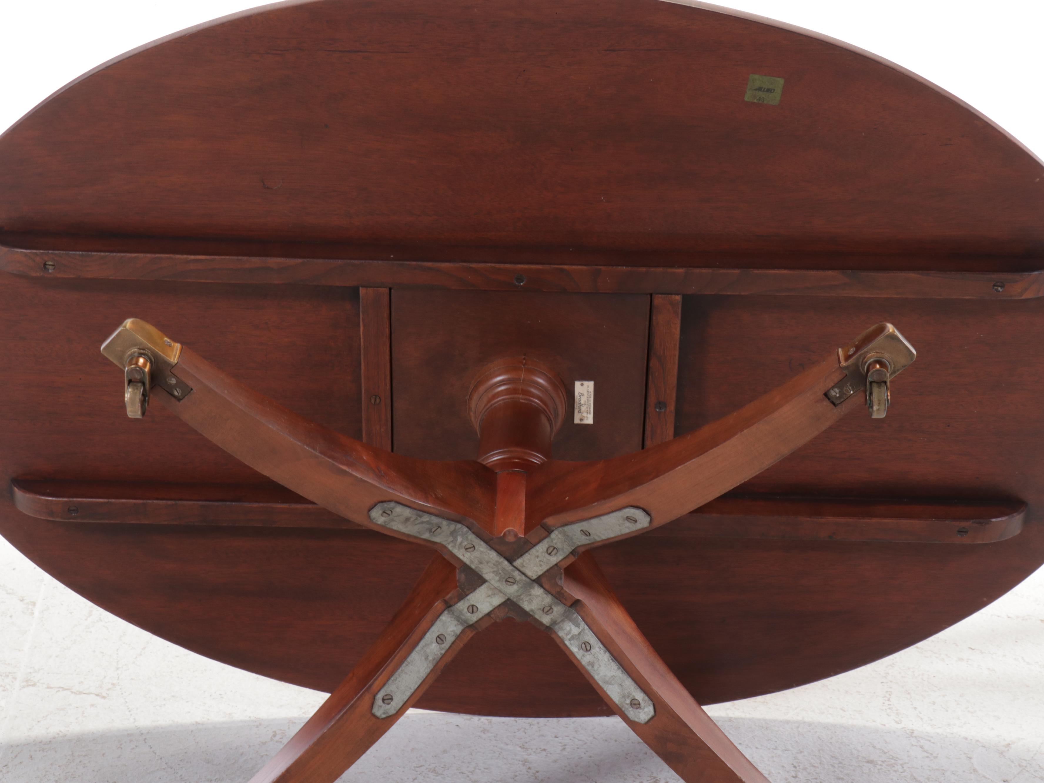 Arthur Brett & Sons for Bradford Regency Style Inlaid Walnut Coffee Table