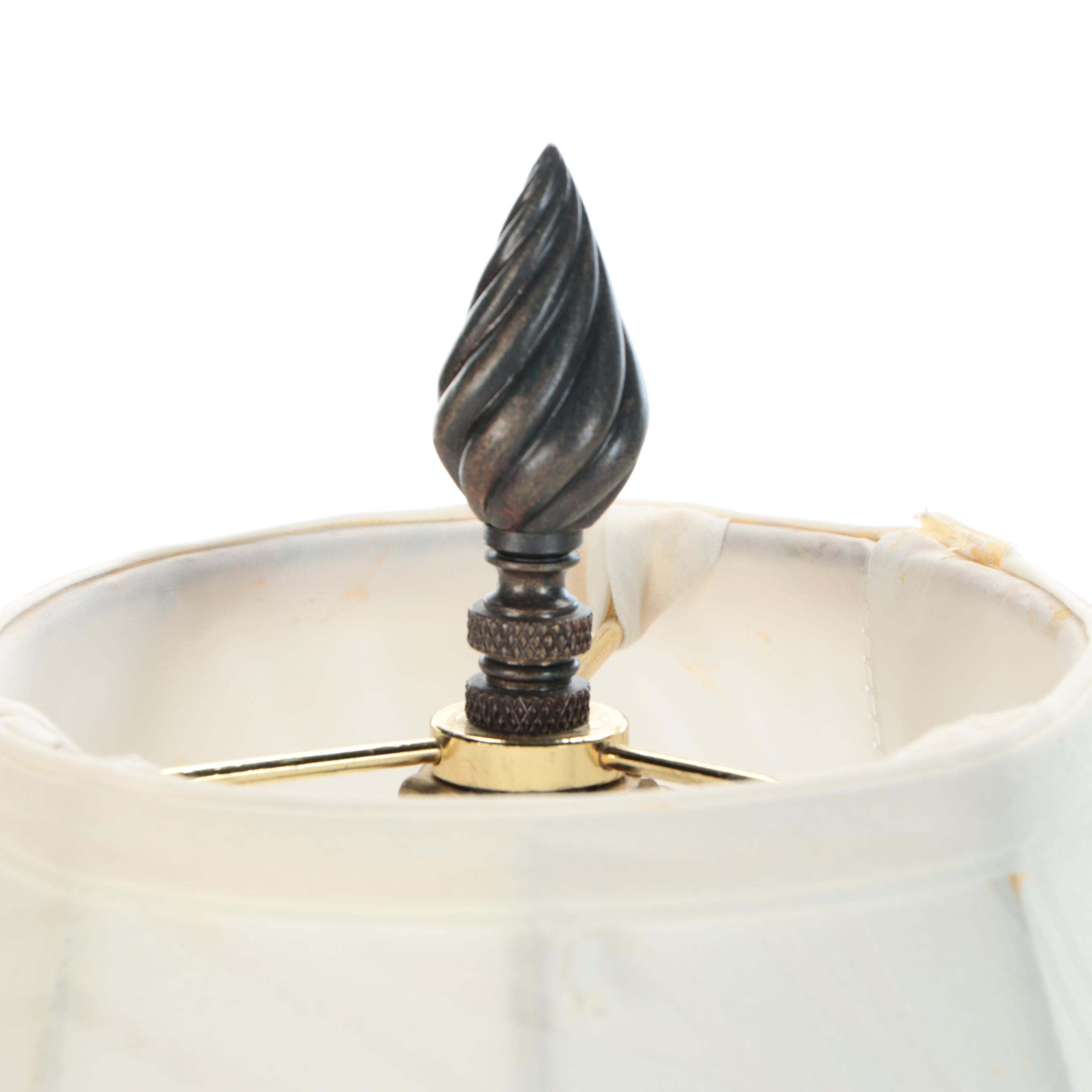 Chinese Flute Playing Frog Figural Table Lamp