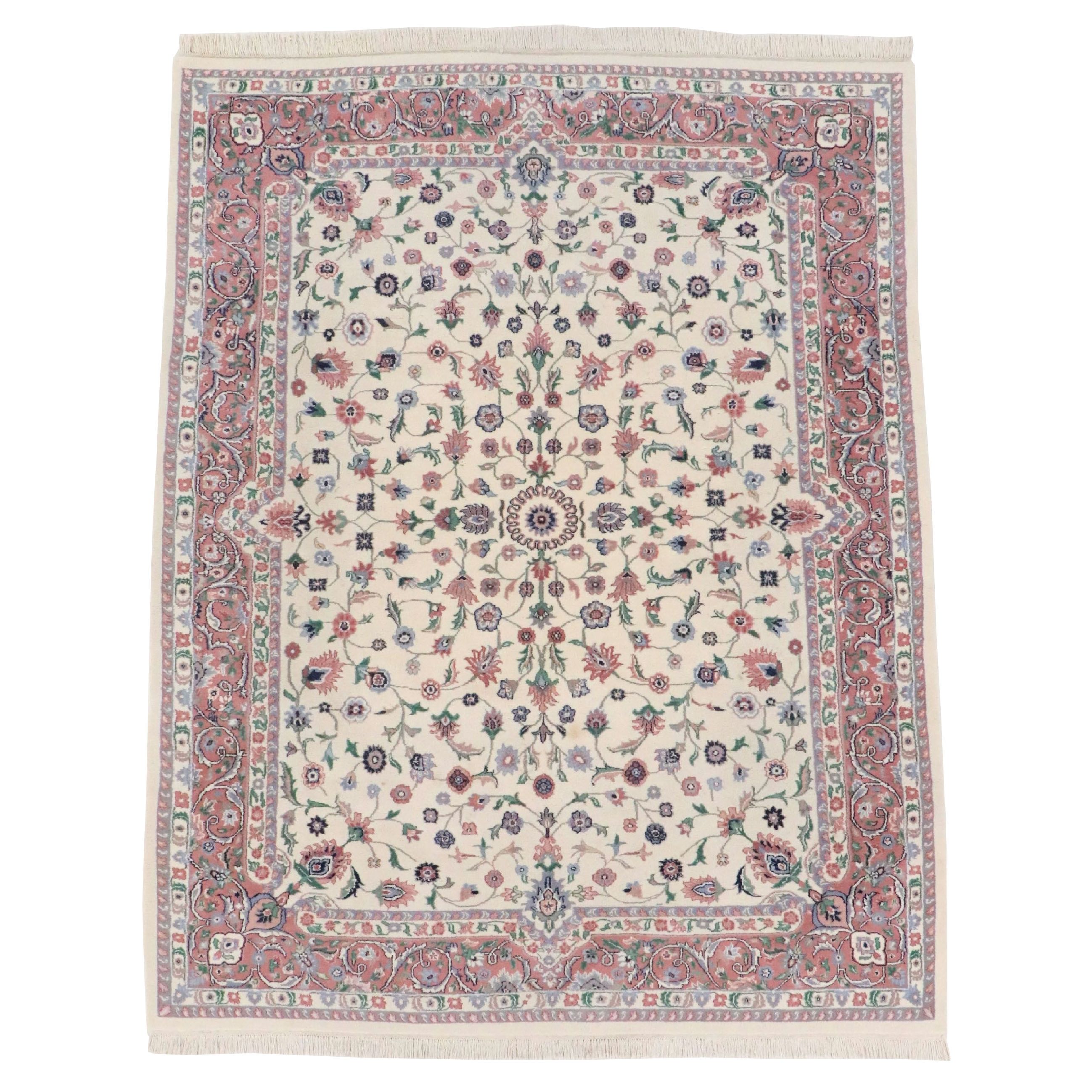 7'7 x 9'10 Hand-Knotted Sino-Persian Tabriz Area Rug