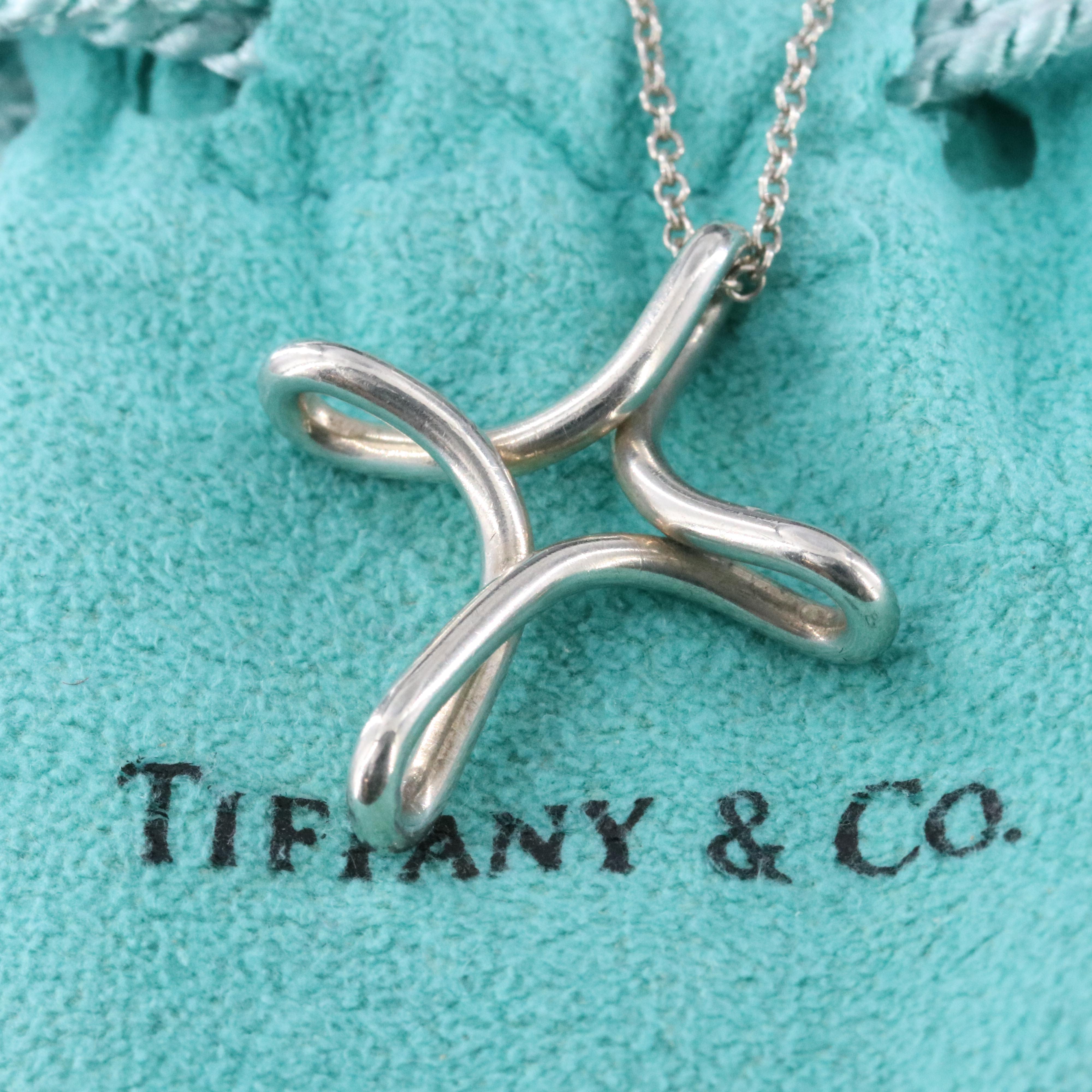 Elsa Peretti for Tiffany & Co. Sterling Infinity Cross Pendant Necklace