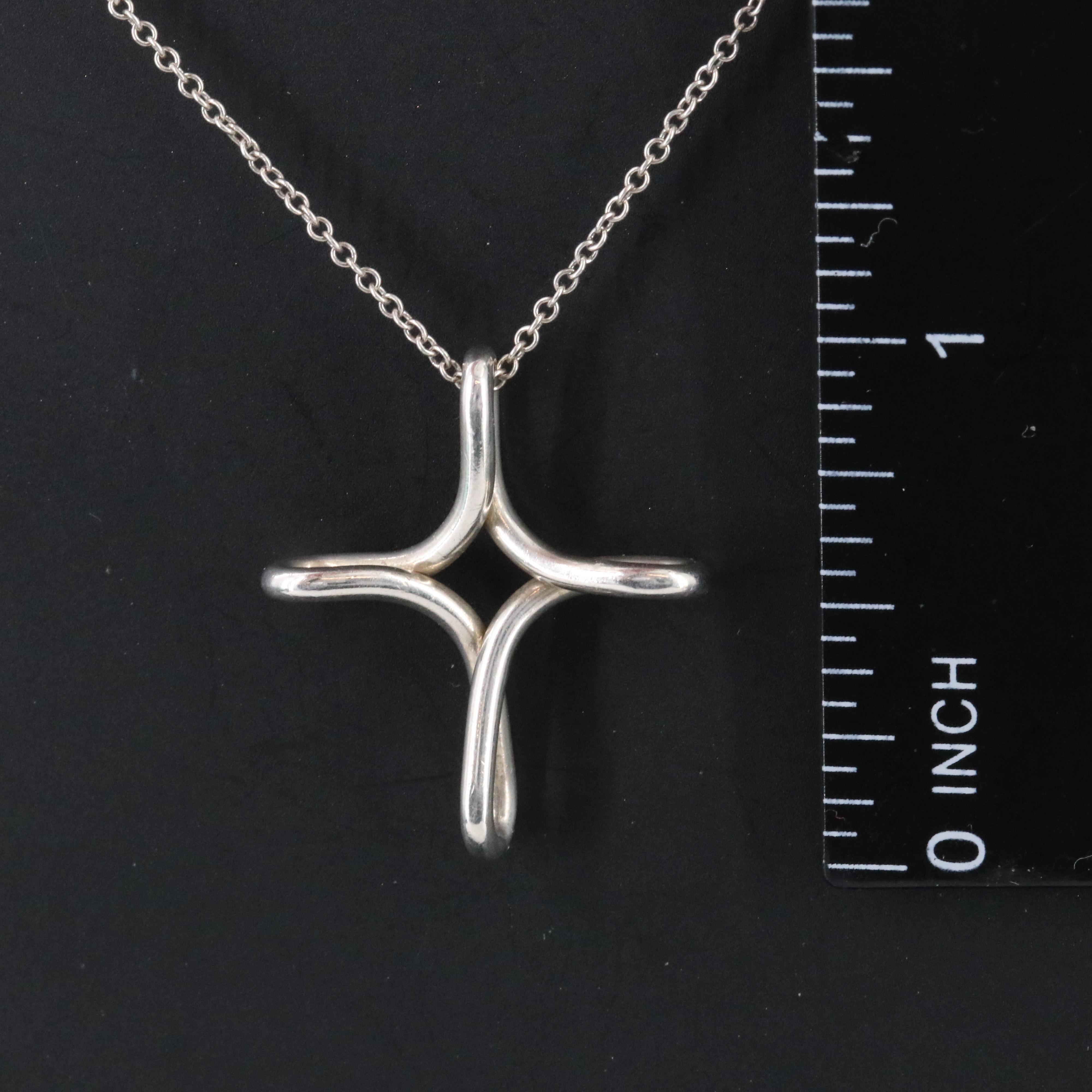 Elsa Peretti for Tiffany & Co. Sterling Infinity Cross Pendant Necklace