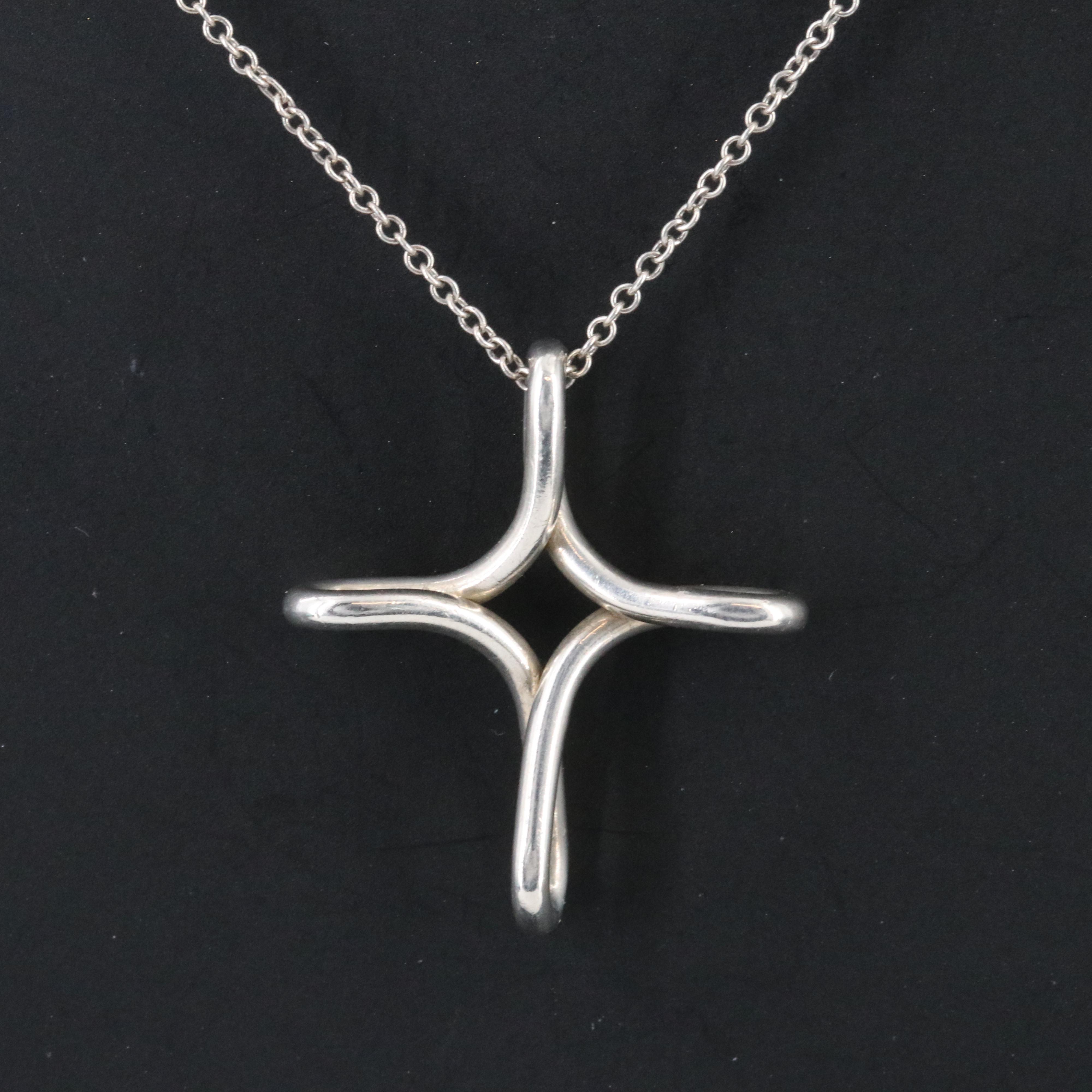 Elsa Peretti for Tiffany & Co. Sterling Infinity Cross Pendant Necklace