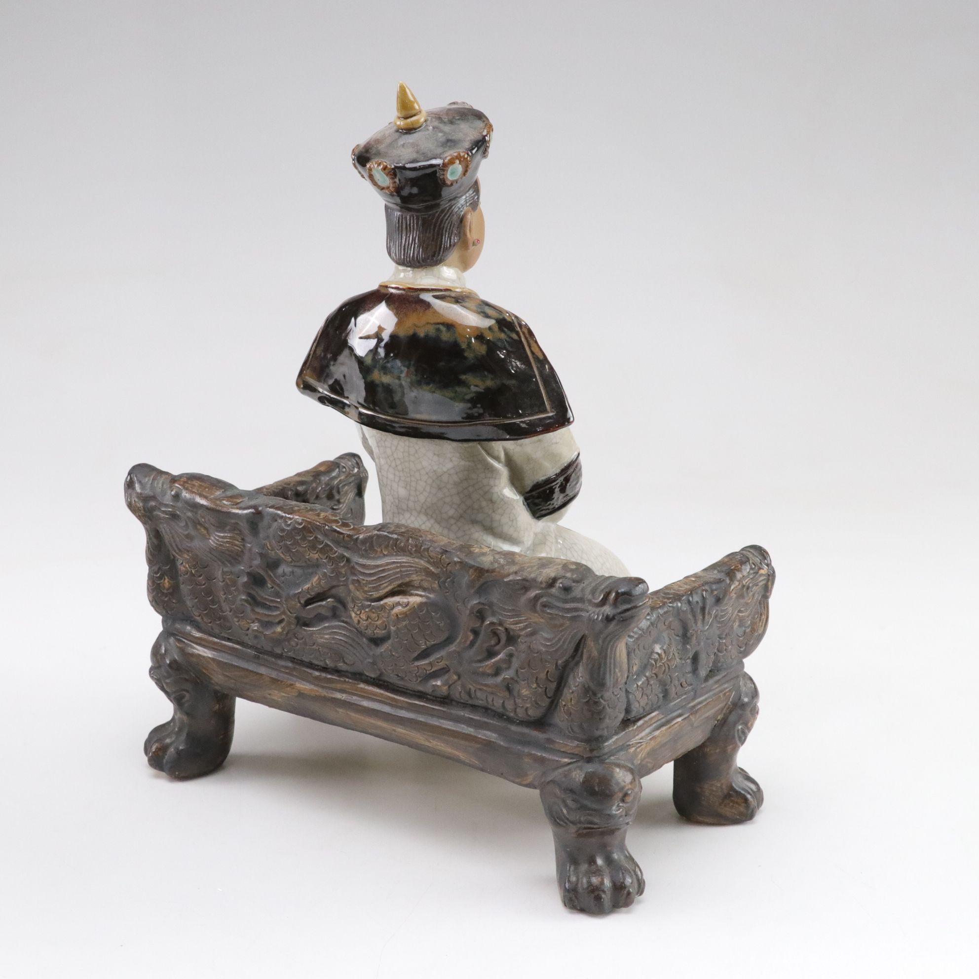 Chinese Glazed Ceramic Seated Figurines