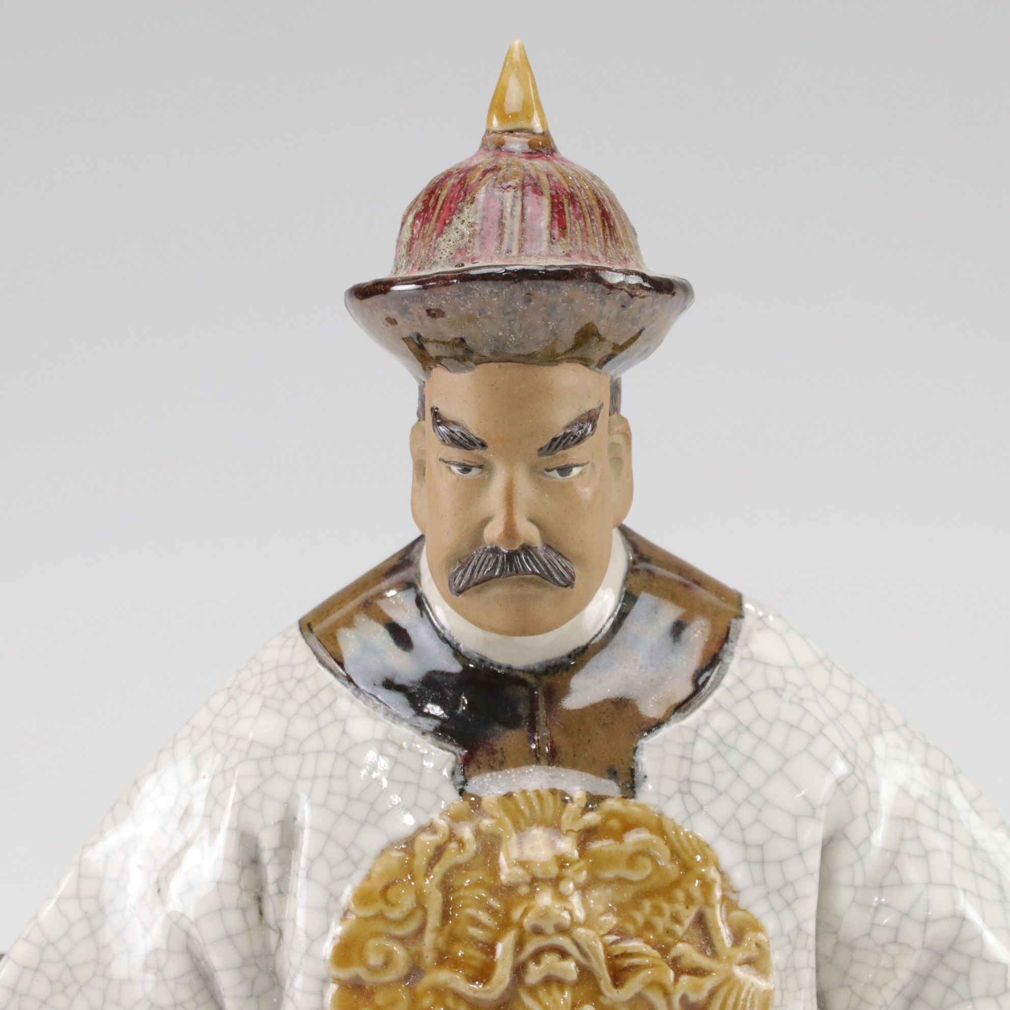 Chinese Glazed Ceramic Seated Figurines