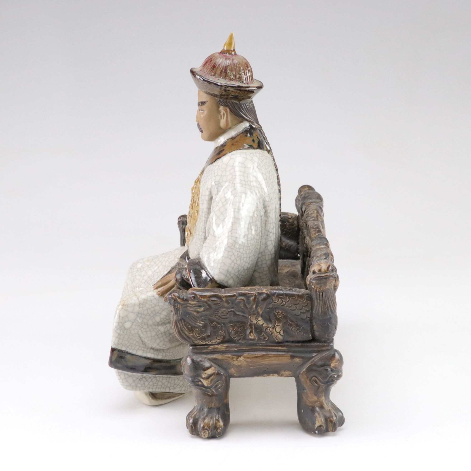 Chinese Glazed Ceramic Seated Figurines