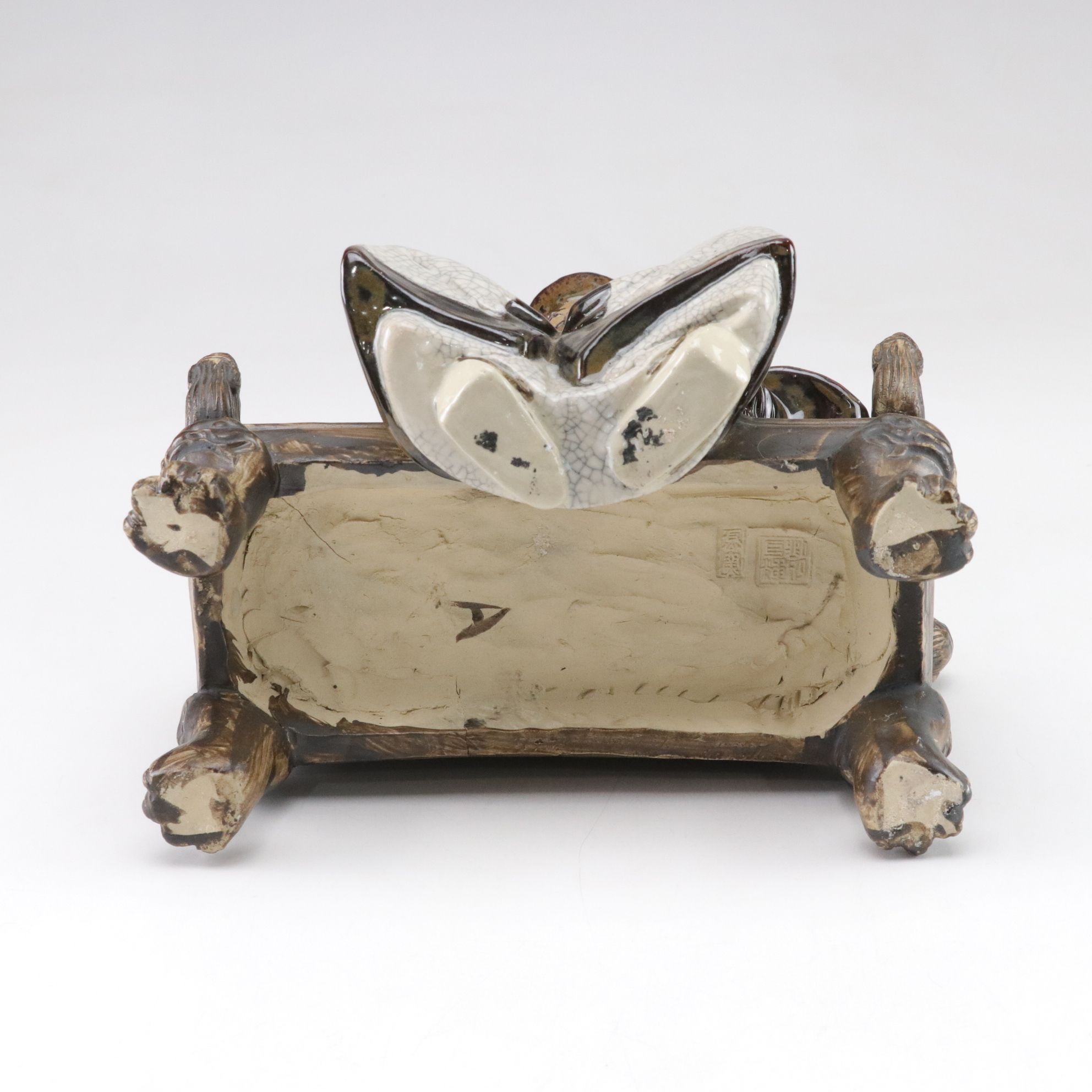 Chinese Glazed Ceramic Seated Figurines