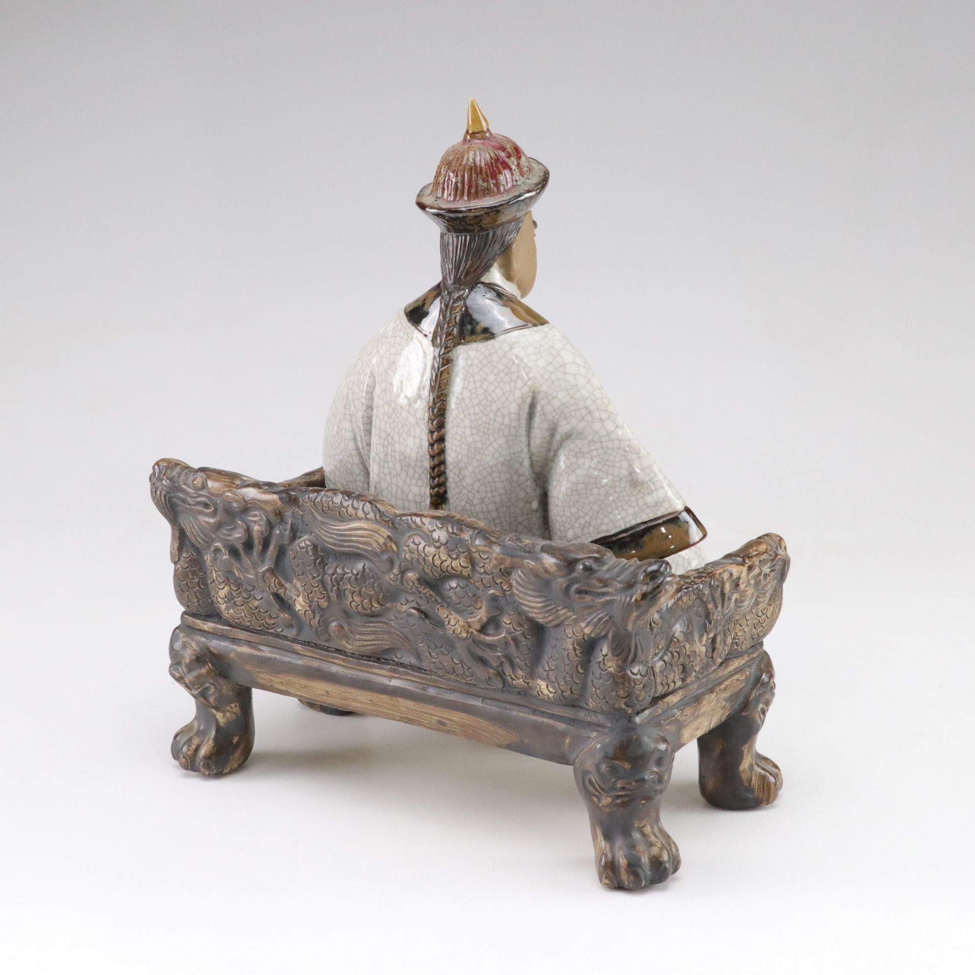 Chinese Glazed Ceramic Seated Figurines