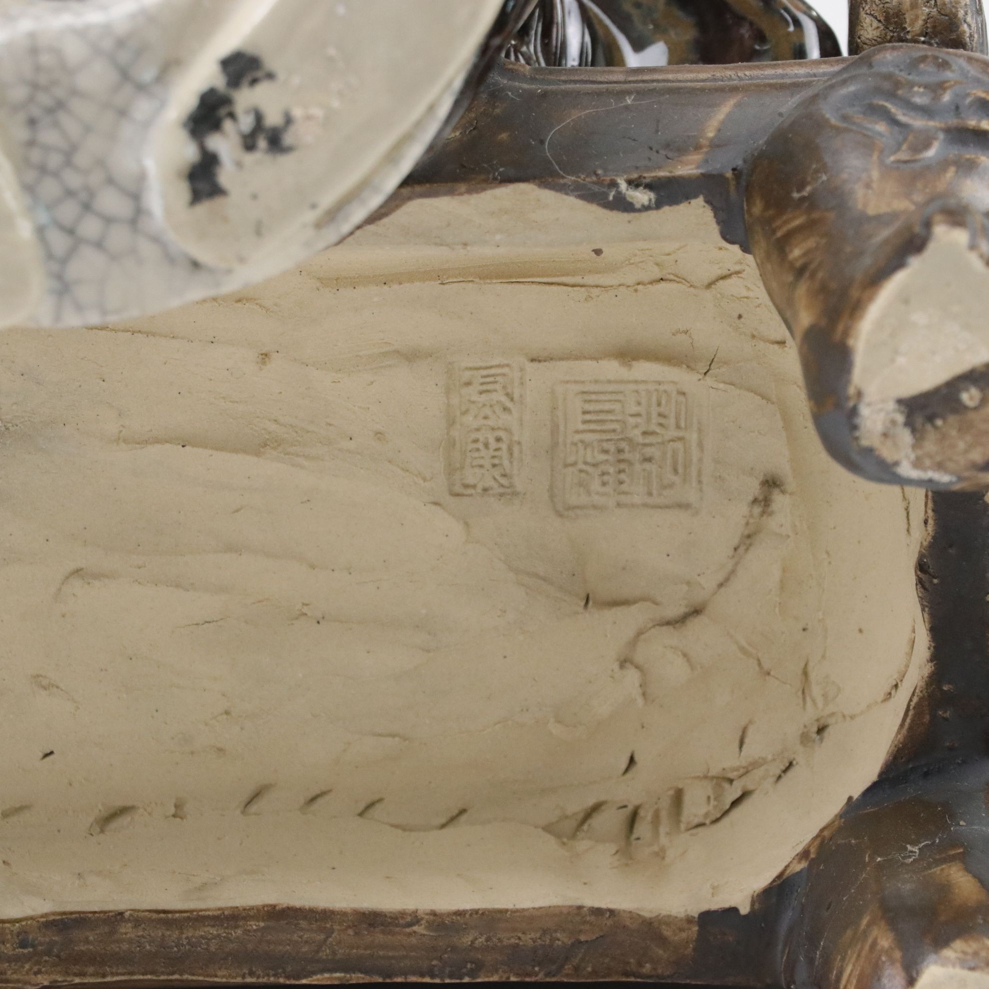 Chinese Glazed Ceramic Seated Figurines