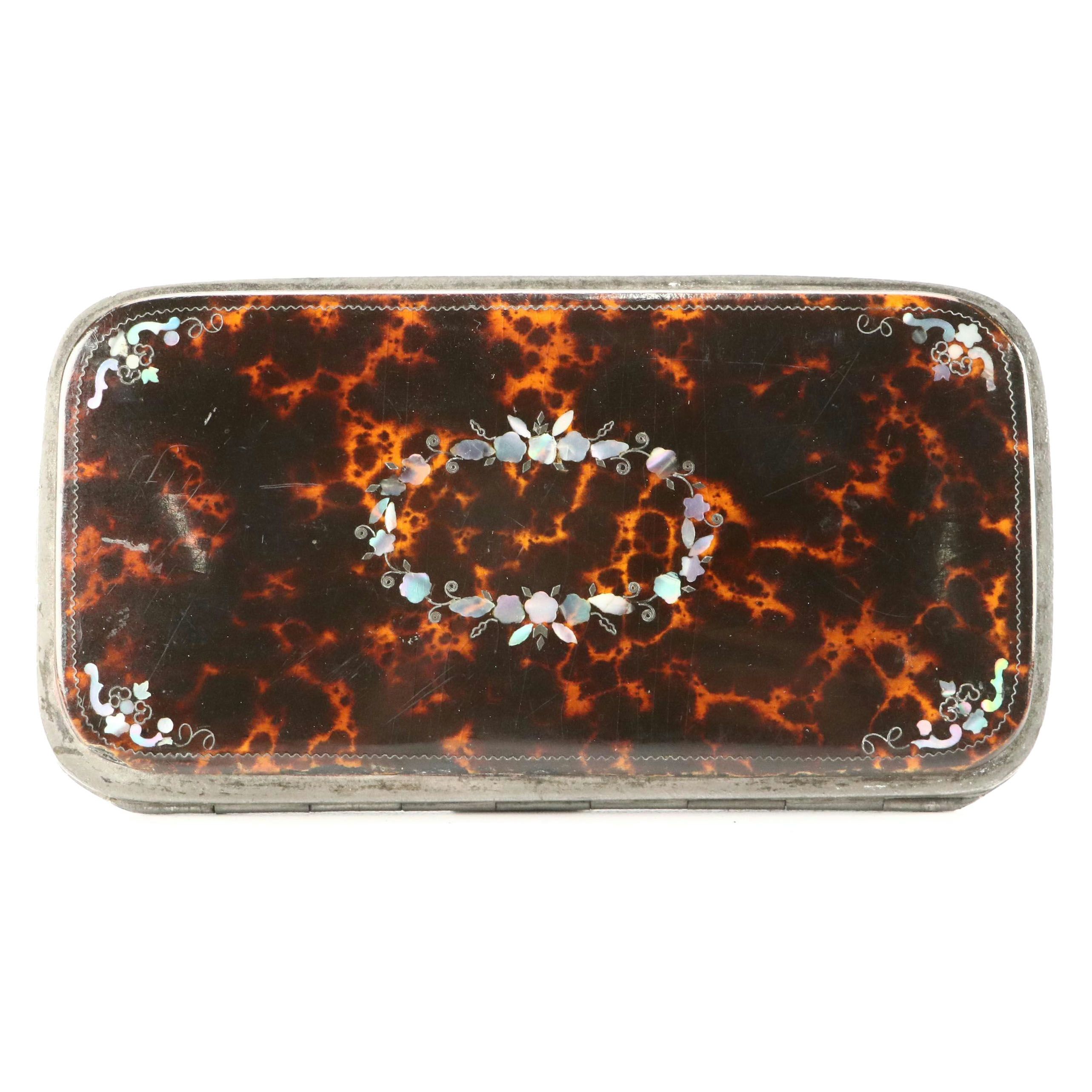 Continental Tortoiseshell and Abalone Spectacle Case, Late 19th/Early 20th C.