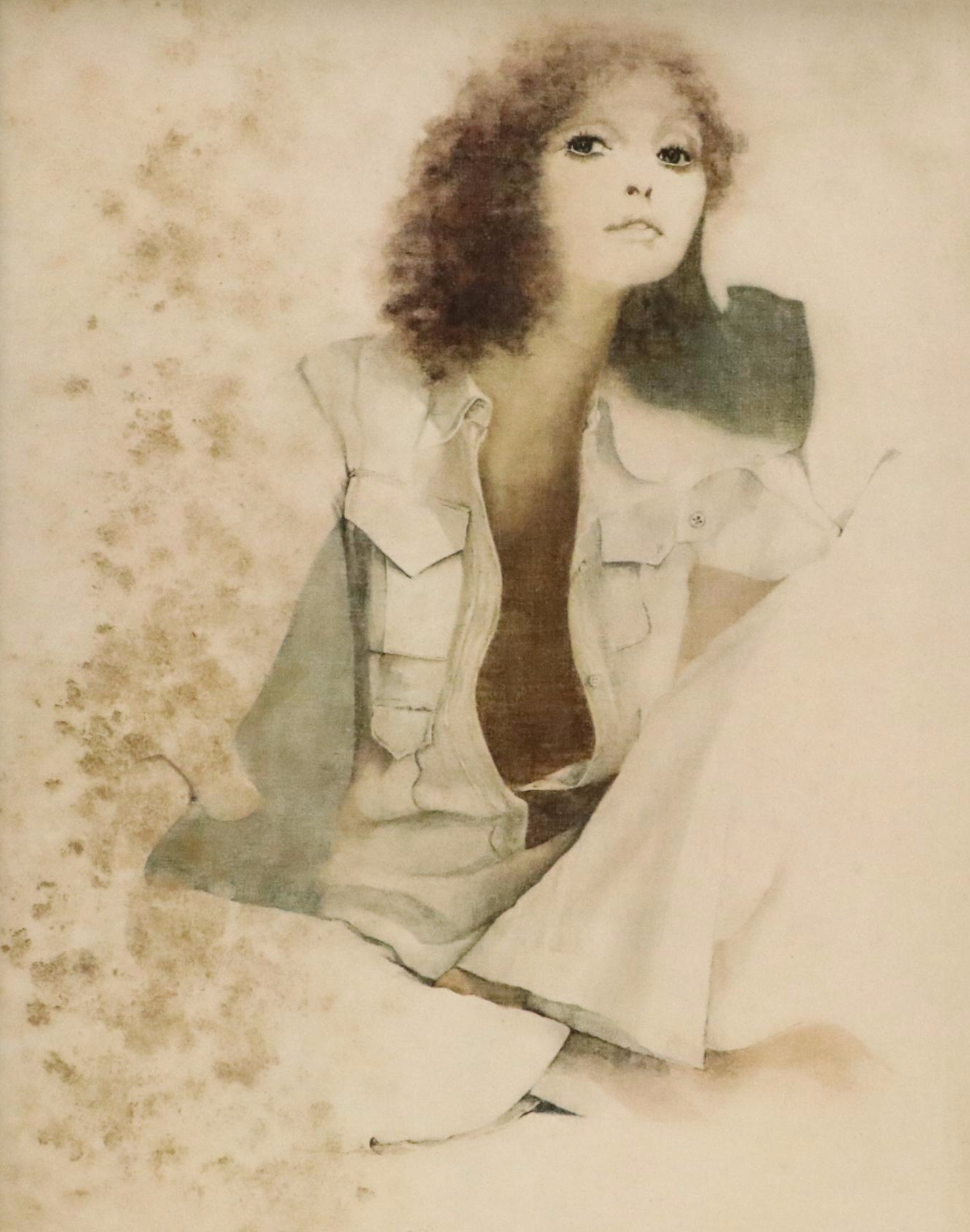 After Christine Rosamond Offset Lithographs "Windblown" and "Summer Mood"