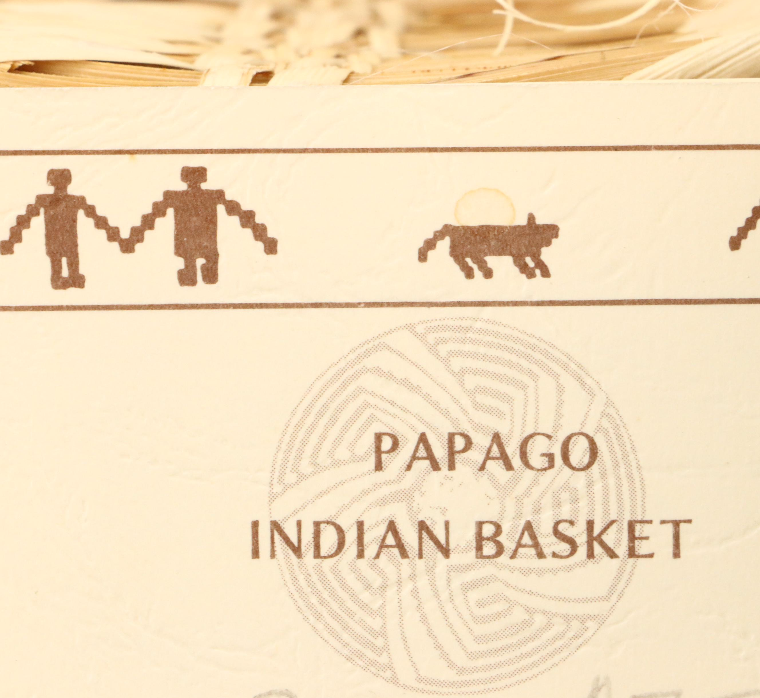 Southwestern Tohono O'odham and Other Native American Handwoven Yucca Baskets