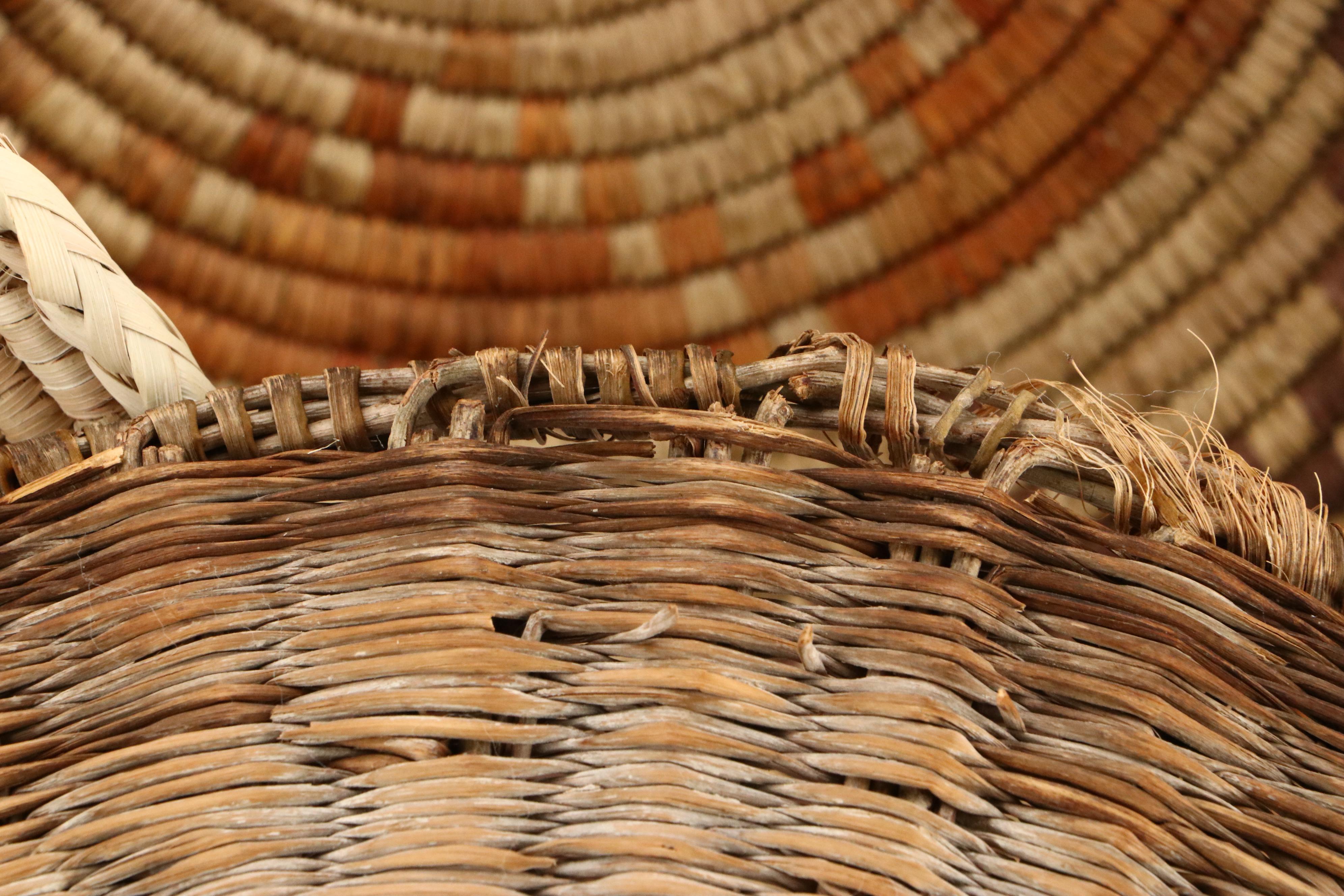 Southwestern Tohono O'odham and Other Native American Handwoven Yucca Baskets
