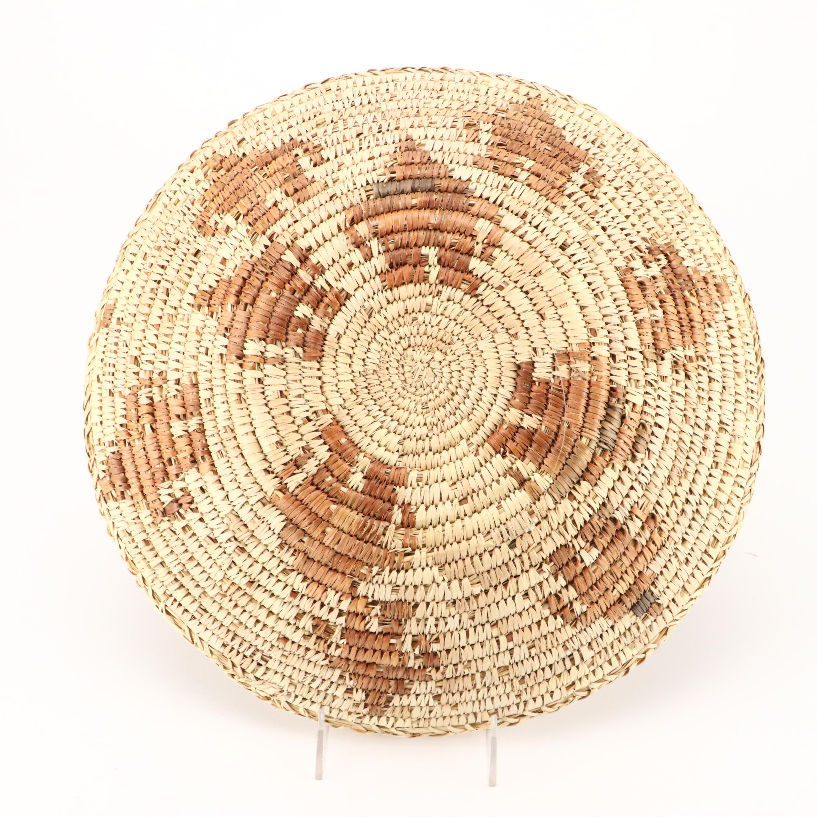 Southwestern Tohono O'odham and Other Native American Handwoven Yucca Baskets