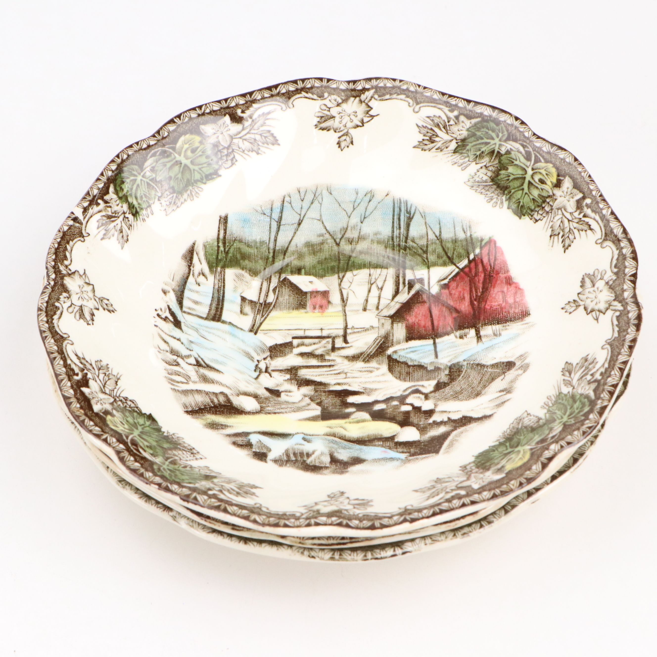 Johnson Bros "The Friendly Village" Ceramic Dinnerware, Mid to Late 20th Century
