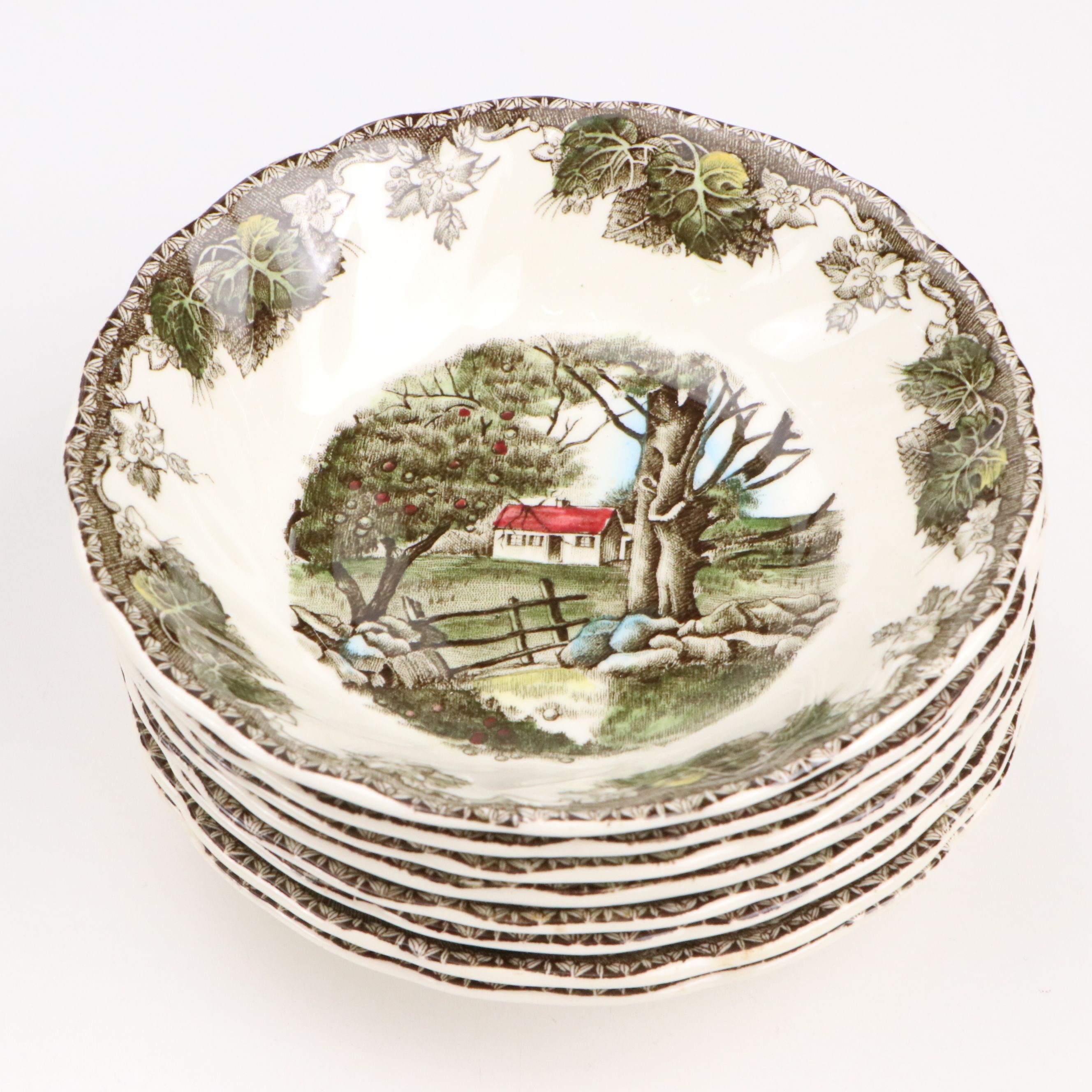Johnson Bros "The Friendly Village" Ceramic Dinnerware, Mid to Late 20th Century