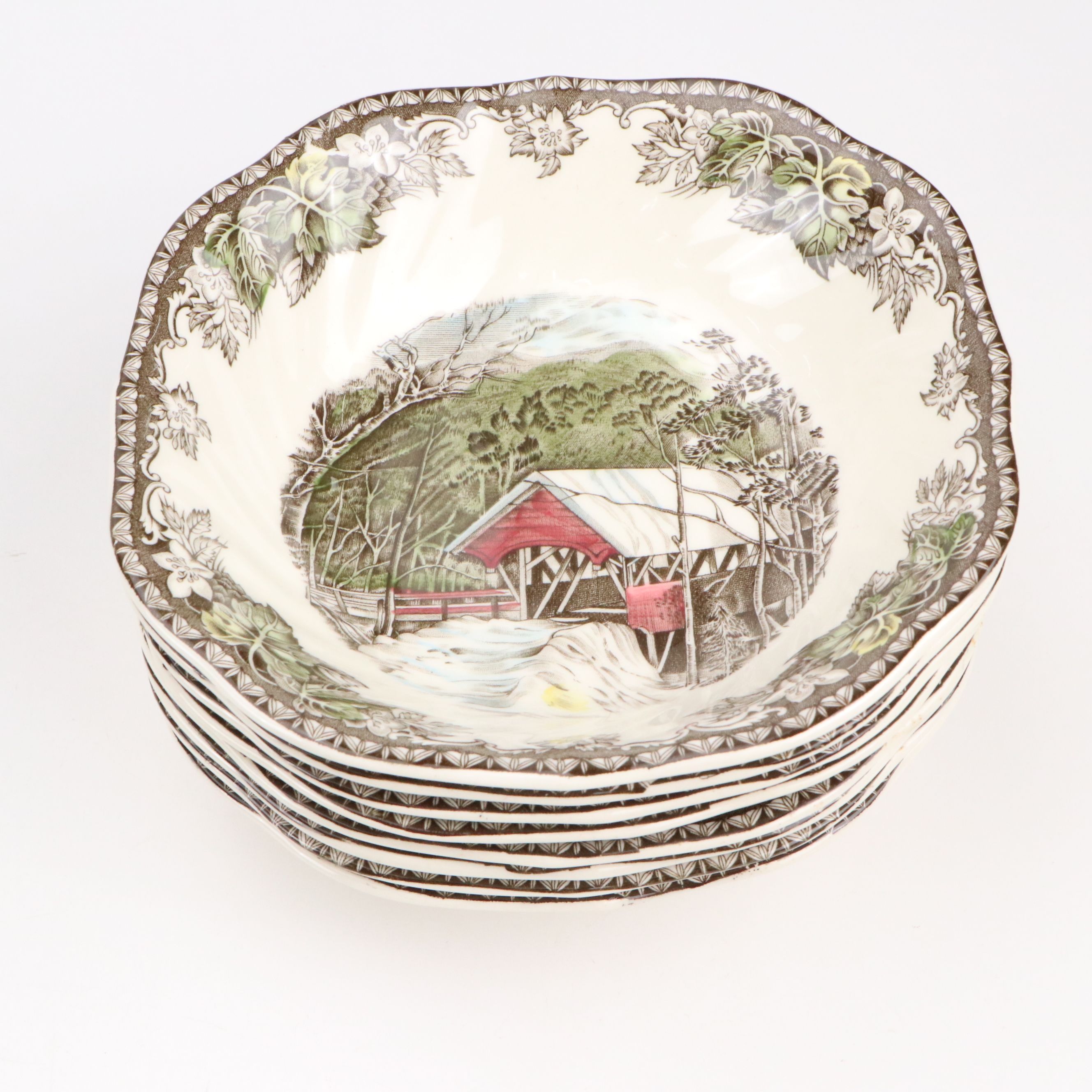 Johnson Bros "The Friendly Village" Ceramic Dinnerware, Mid to Late 20th Century