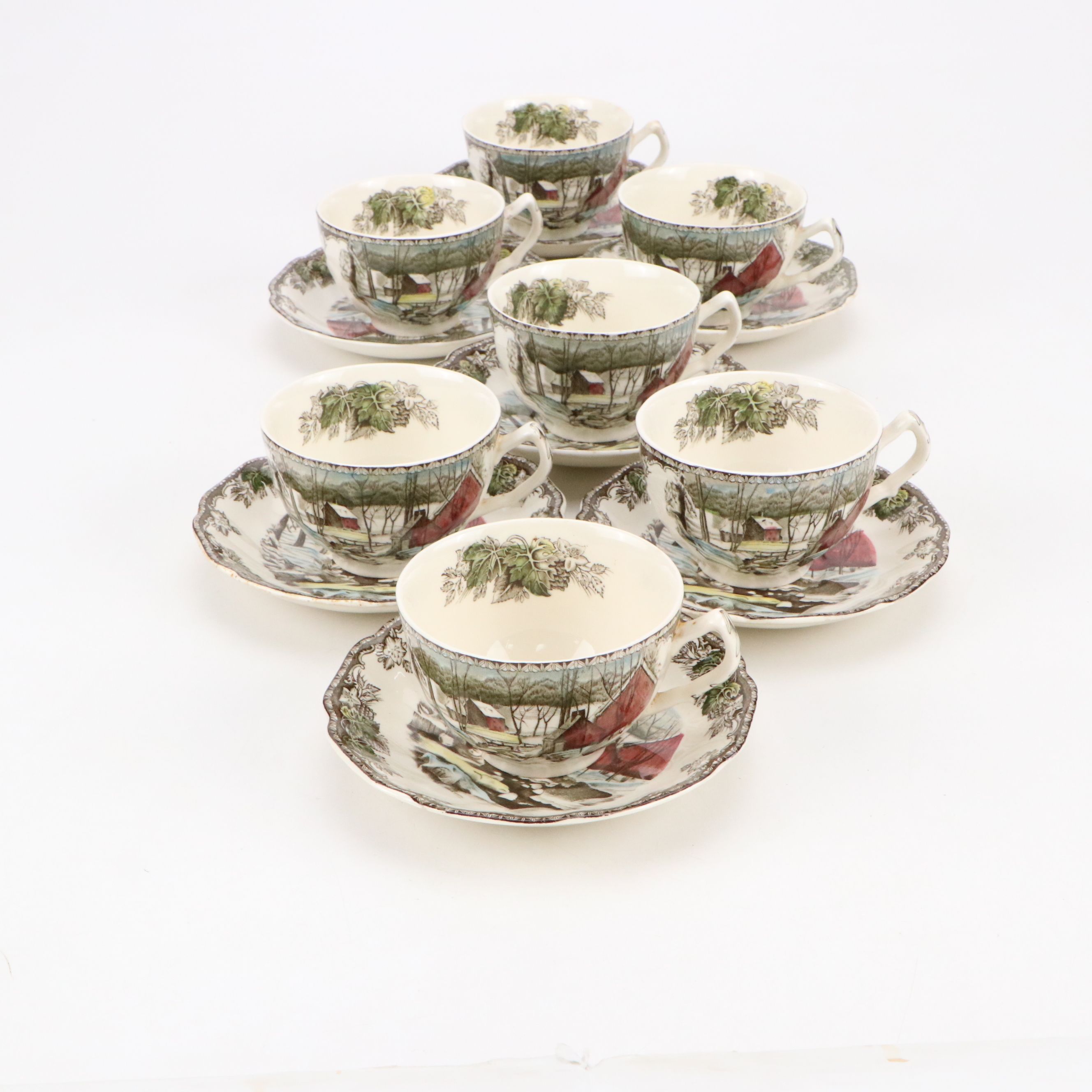 Johnson Bros "The Friendly Village" Ceramic Dinnerware, Mid to Late 20th Century