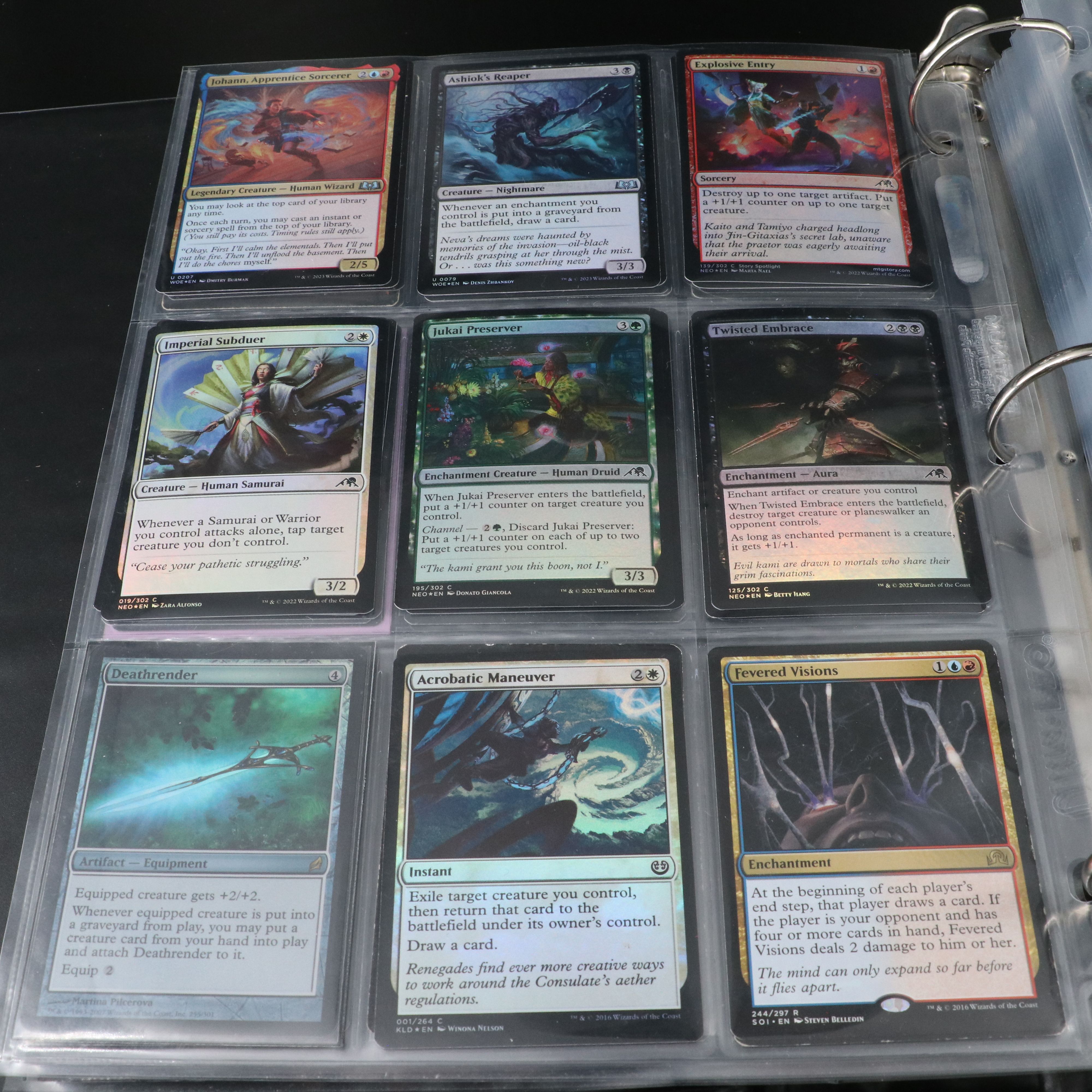 Two Albums of Magic The Gathering Cards, 1990s to 2020s, Over 1,250 Cards