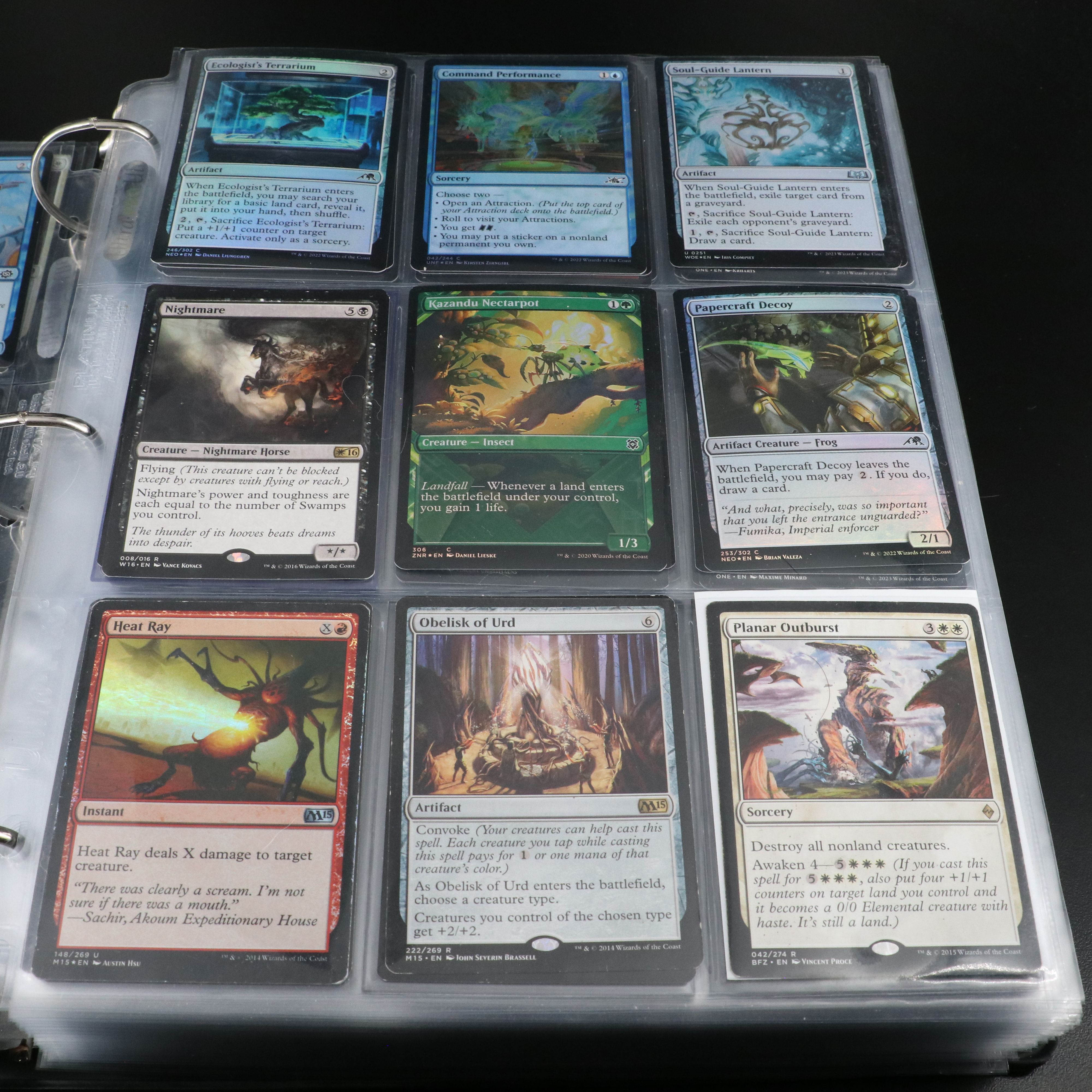 Two Albums of Magic The Gathering Cards, 1990s to 2020s, Over 1,250 Cards