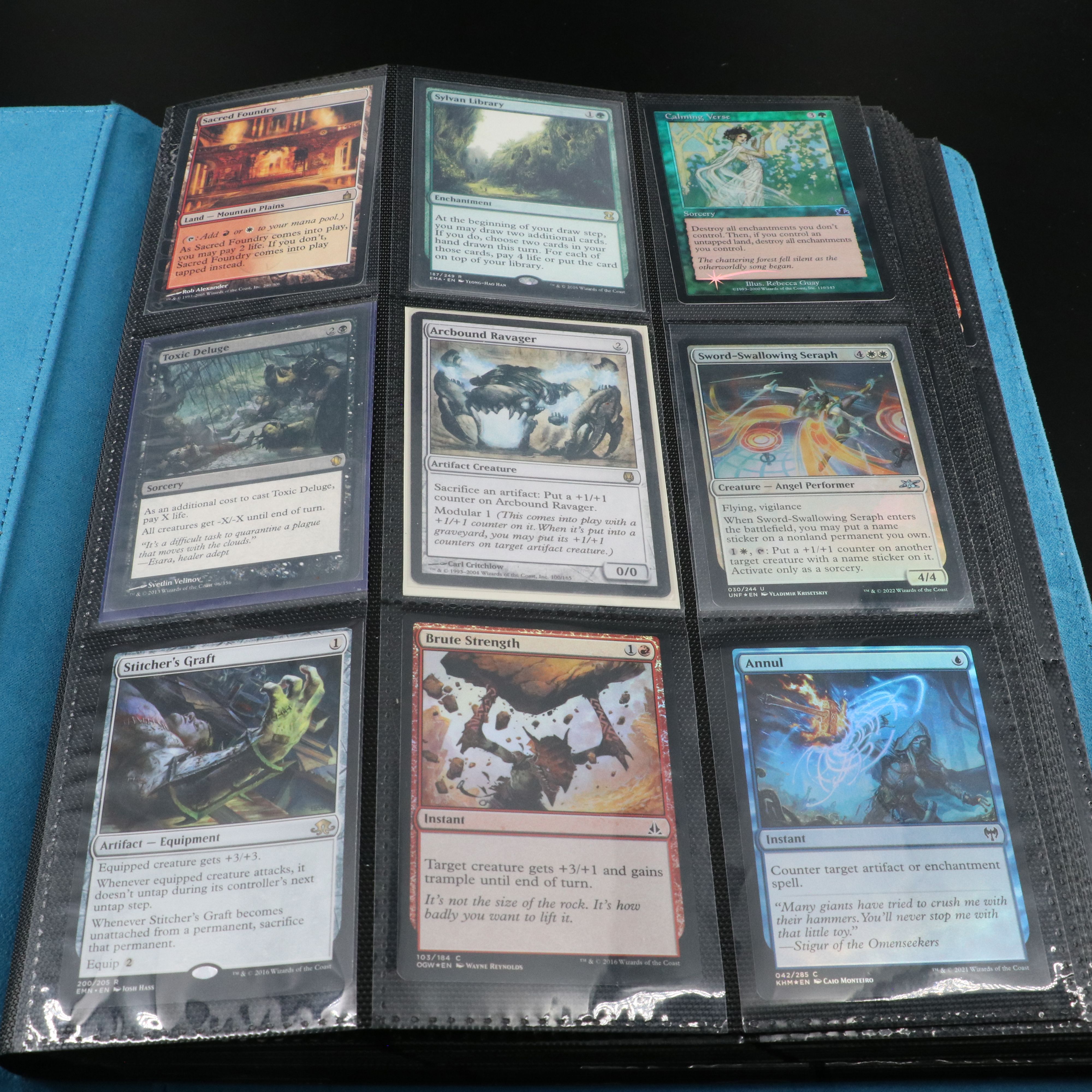 Two Albums of Magic The Gathering Cards, 1990s to 2020s, Over 1,250 Cards