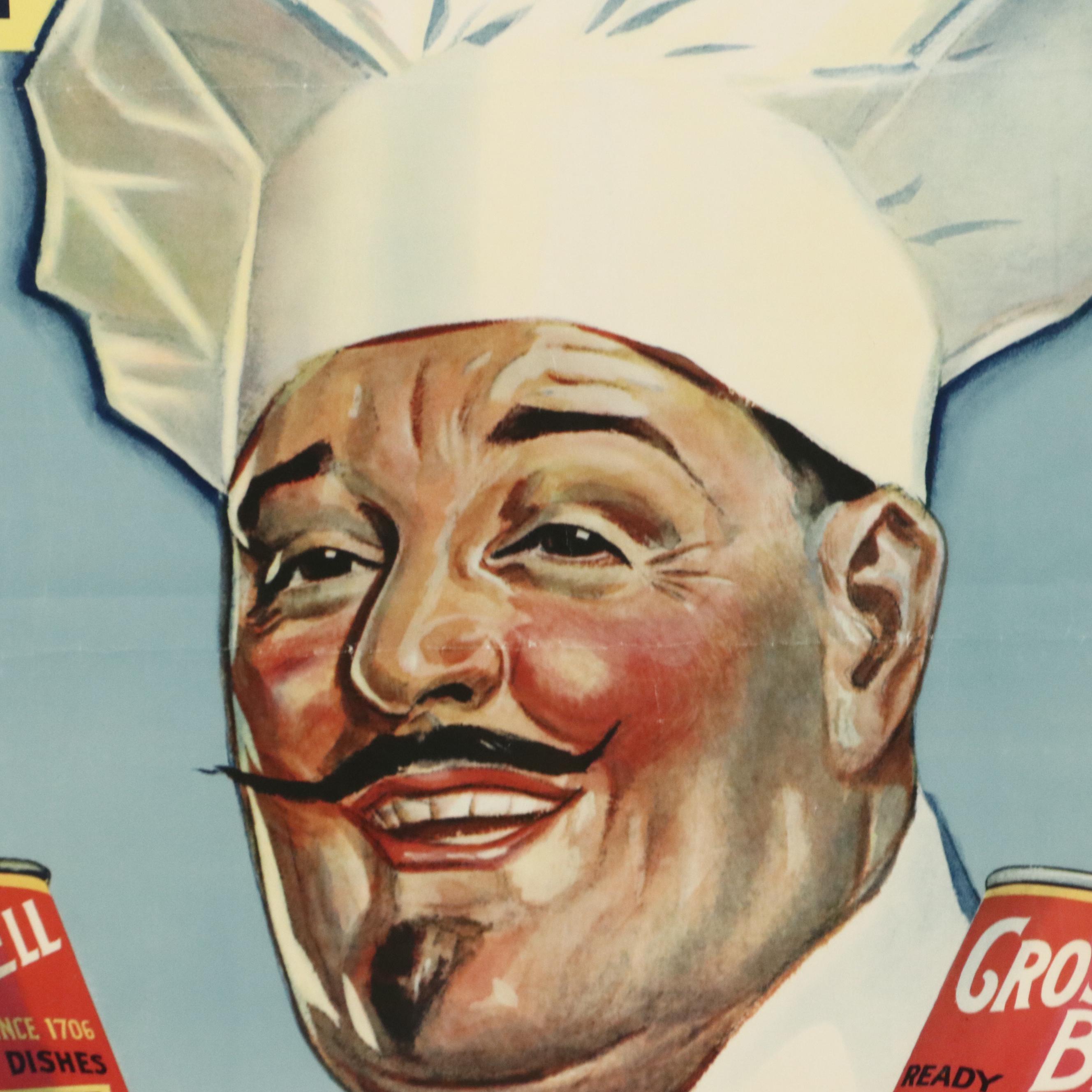 Crosse & Blackwell Stews and Corned Beef Advertisement Poster, Mid-20th Century