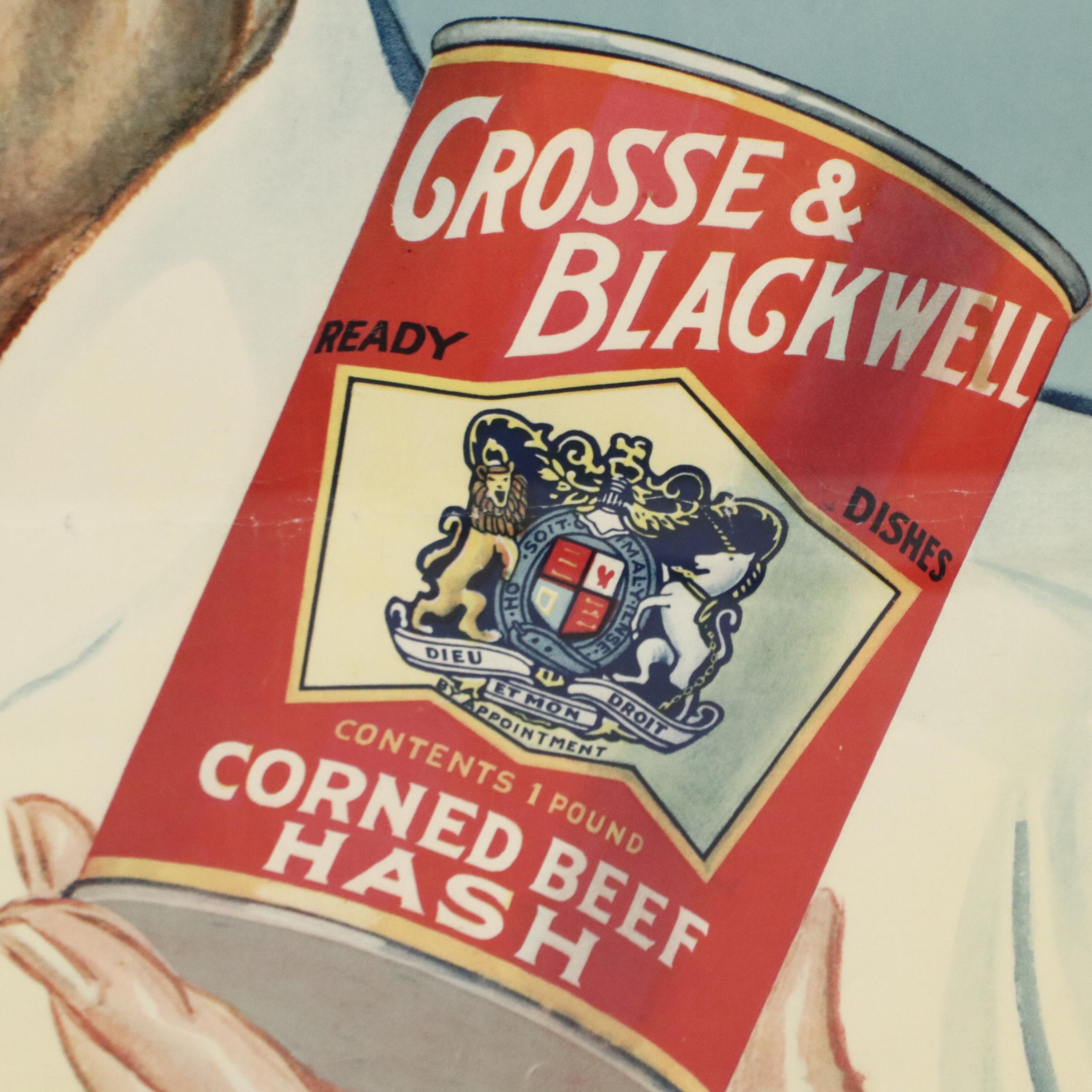 Crosse & Blackwell Stews and Corned Beef Advertisement Poster, Mid-20th Century