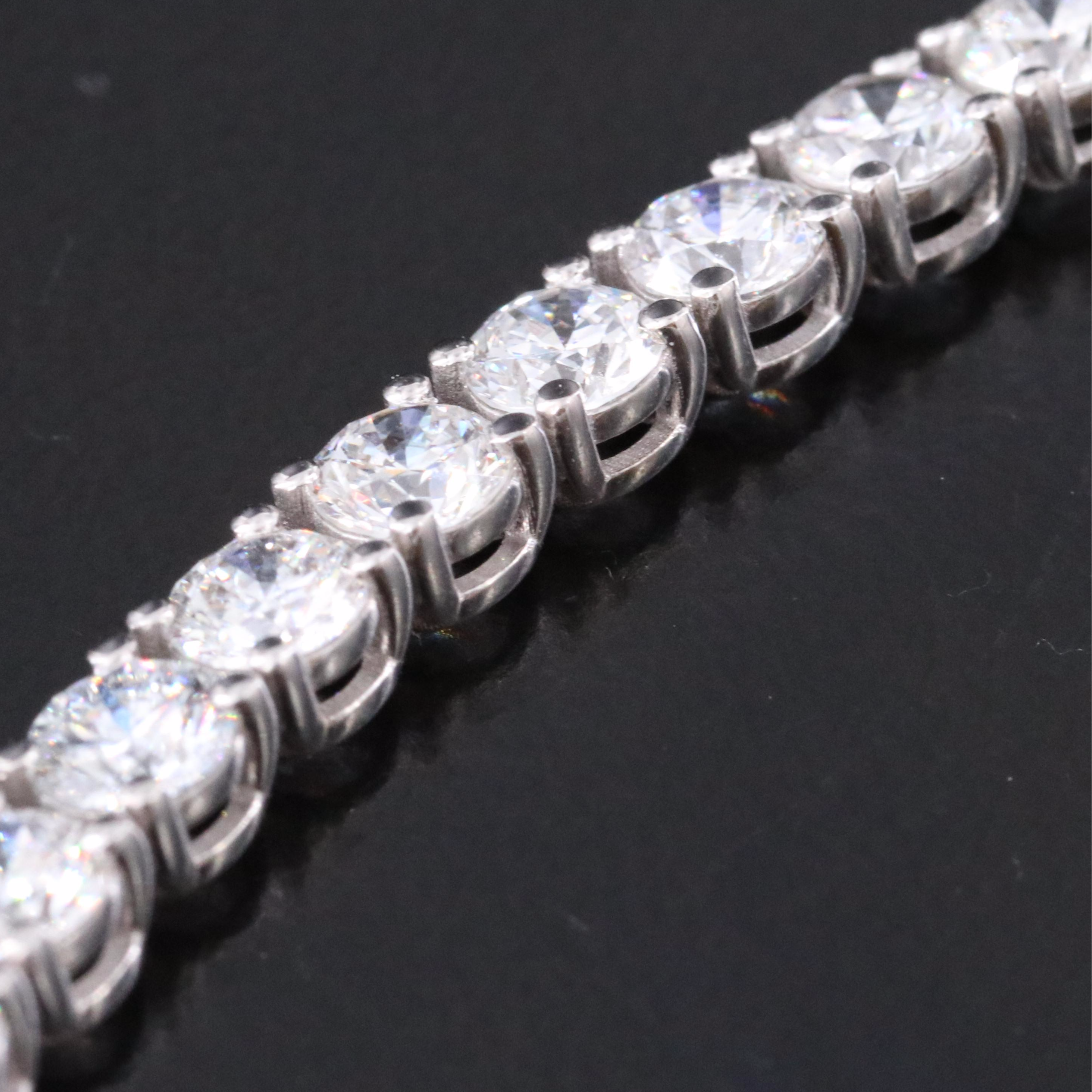 14K 8.23 CTW Lab Grown Diamond Line Bracelet with IGI Jewelry Report