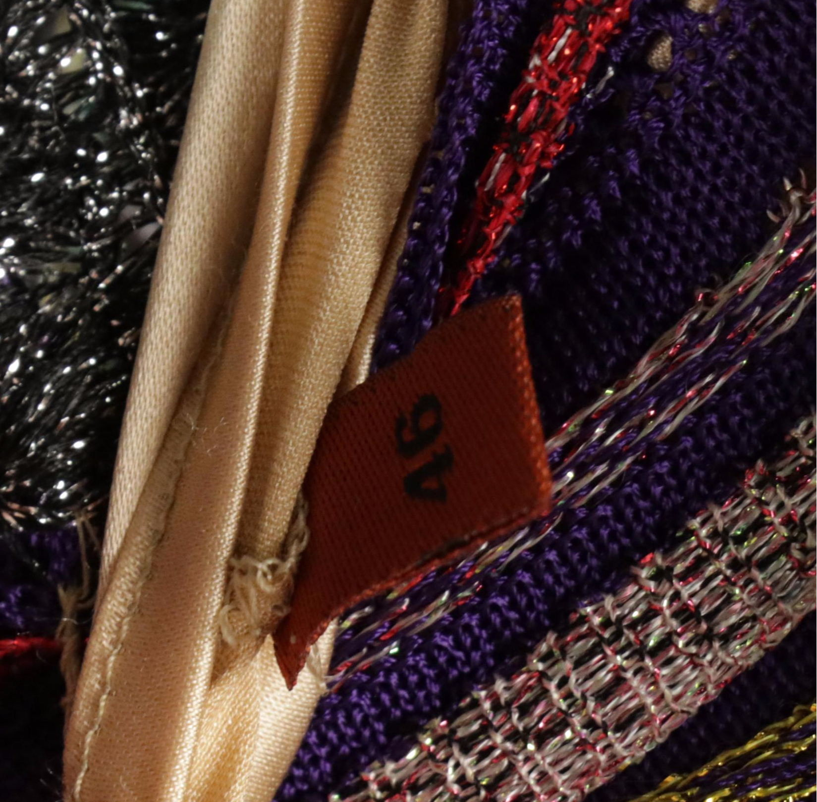 Missoni Flare Sleeve Maxi Dress in Multicolor Striped Metallic Crochet Knit