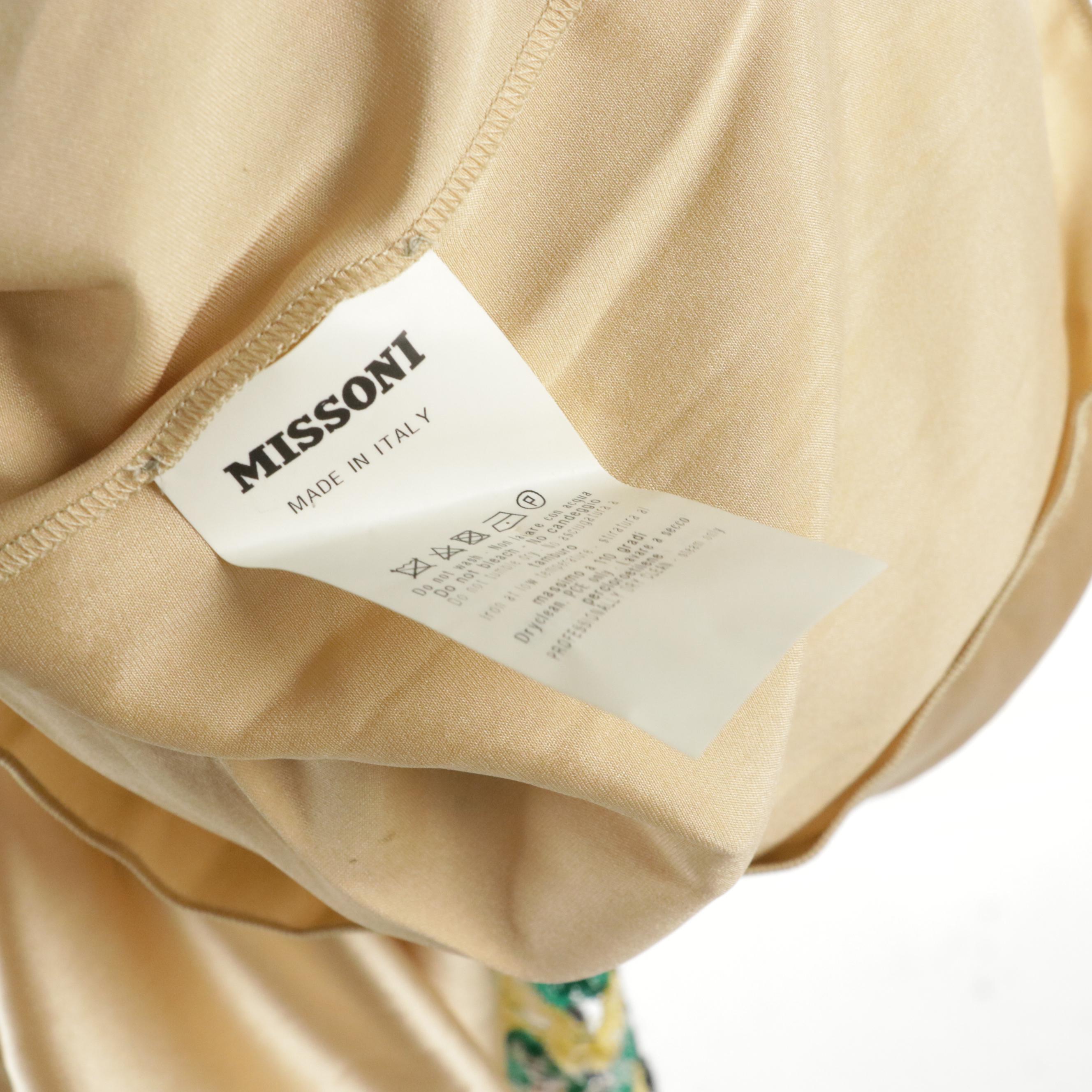 Missoni Flare Sleeve Maxi Dress in Multicolor Striped Metallic Crochet Knit