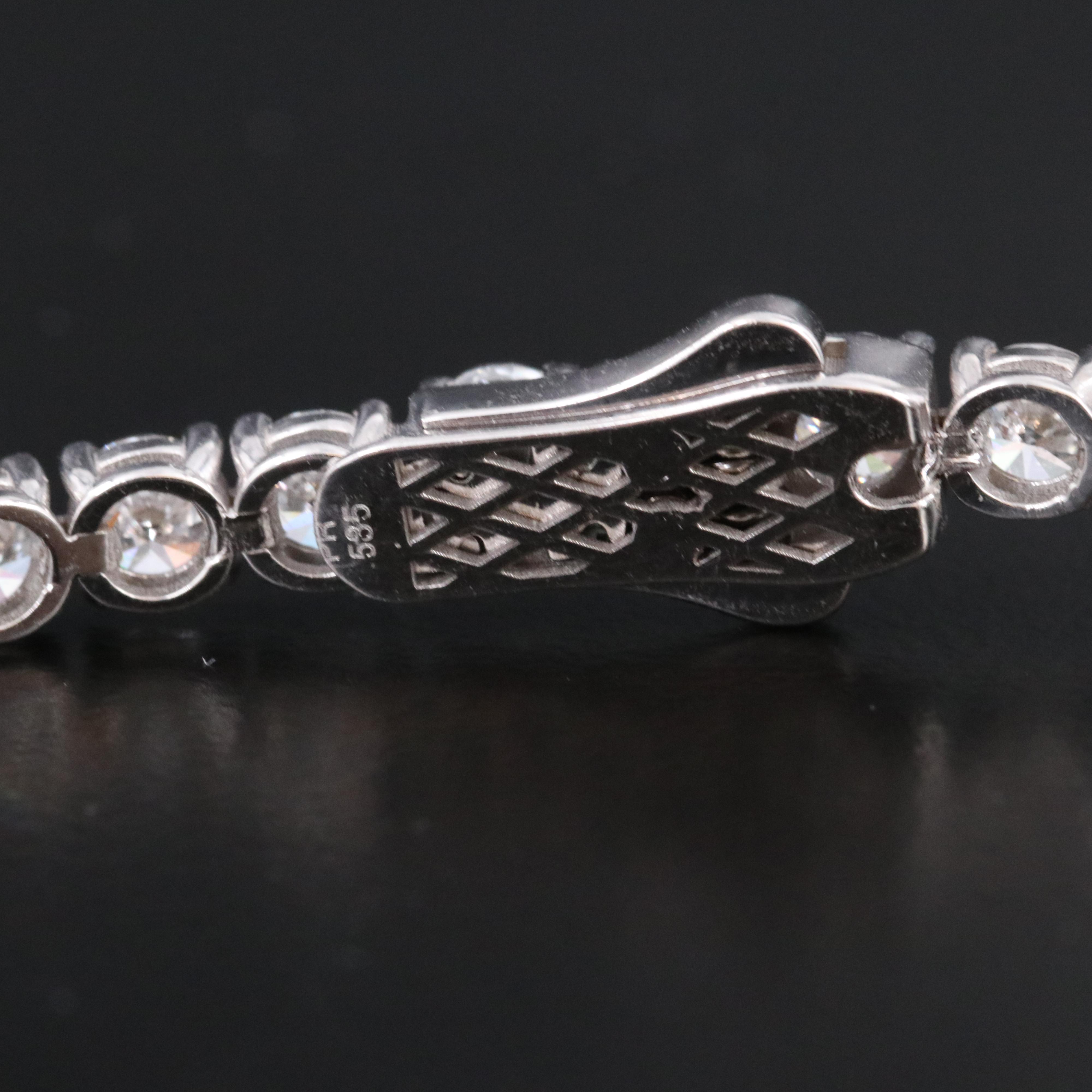 14K 8.23 CTW Lab Grown Diamond Line Bracelet with IGI Jewelry Report